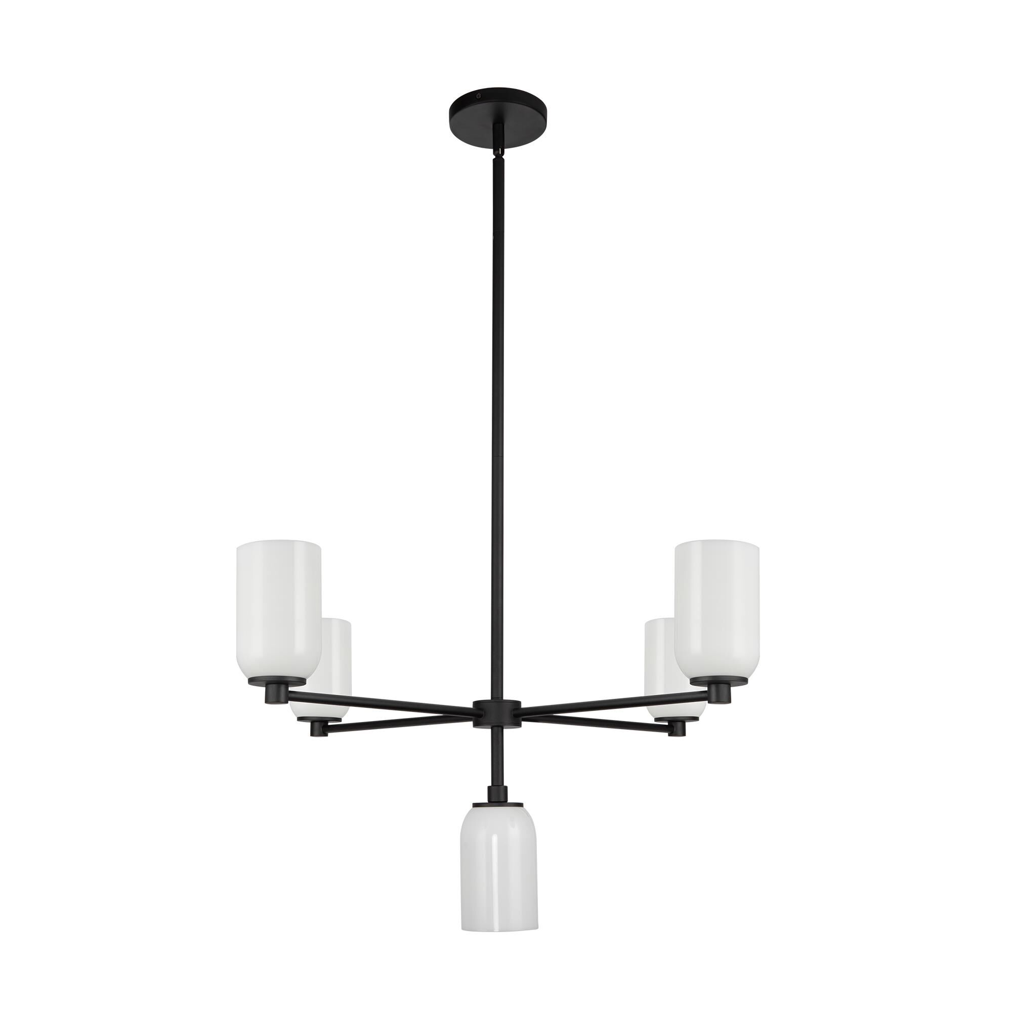 Shown in Black/Glossy Opal Glass finish and Opal Glass shade
