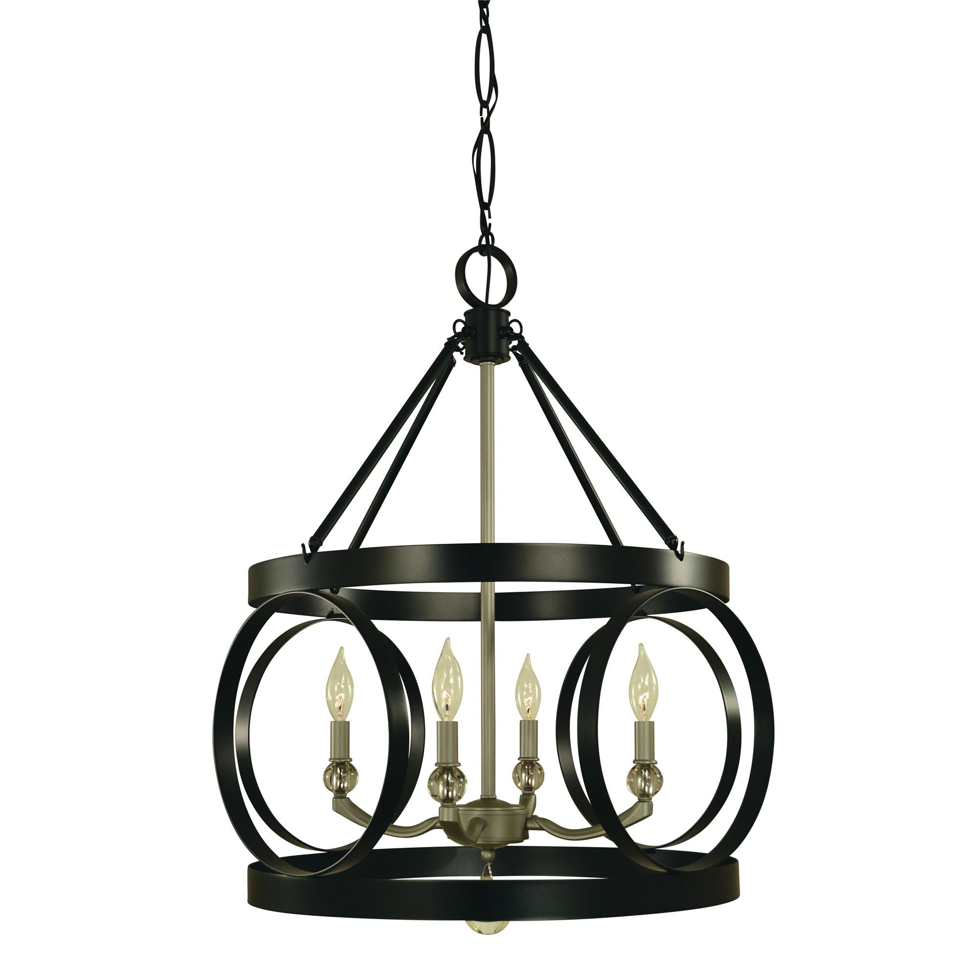 Shown in Matte Black/Satin Pewter finish