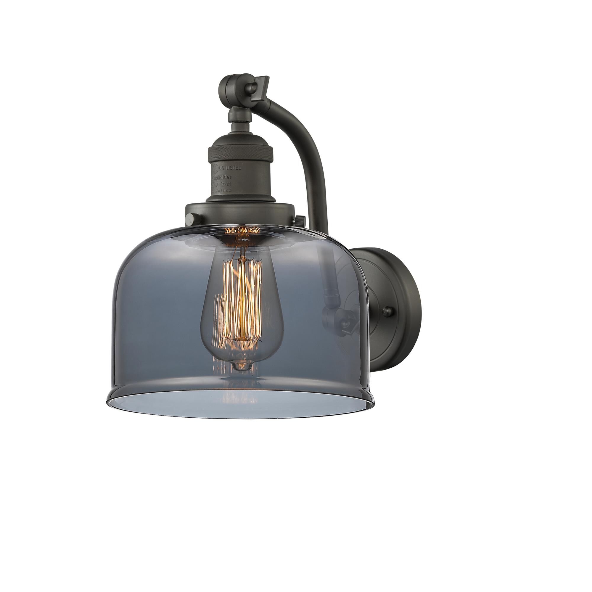 Shown in Oil Rubbed Bronze finish and Plated Smoked glass