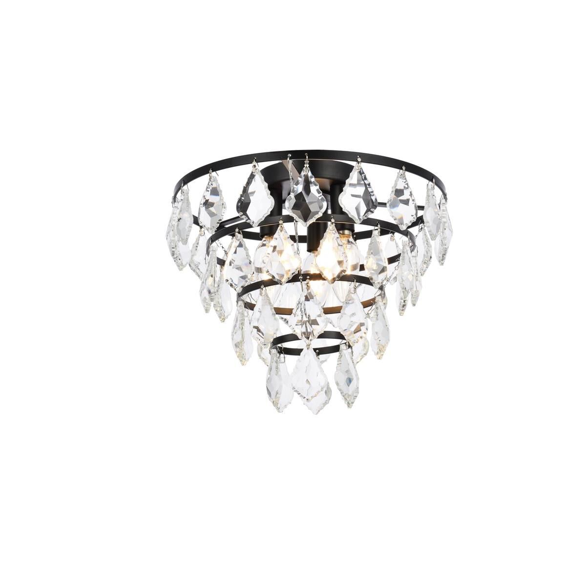 Ella 12 Inch 3 Light Flush Mount by Elegant Lighting