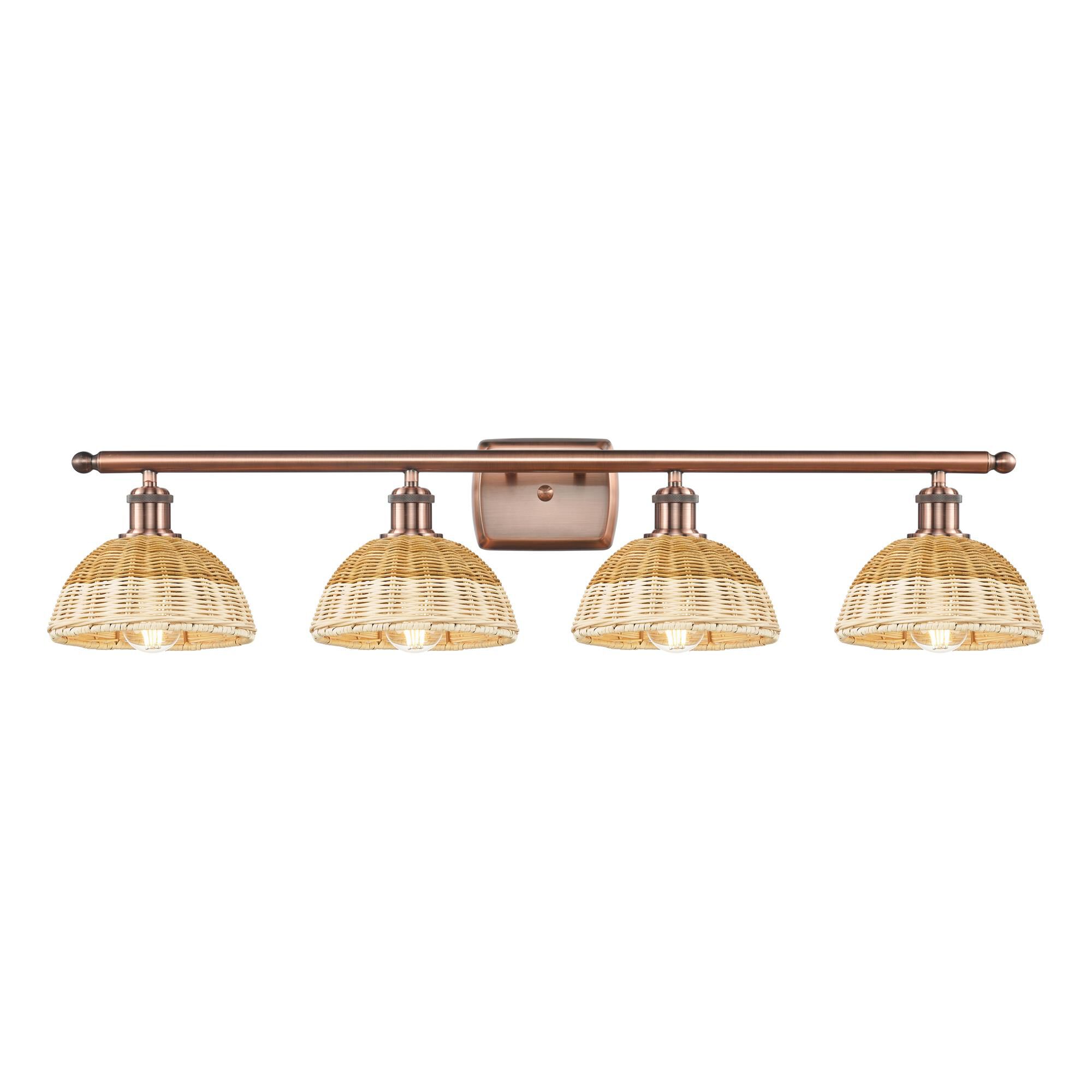 Shown in Antique Copper finish and Natural shade