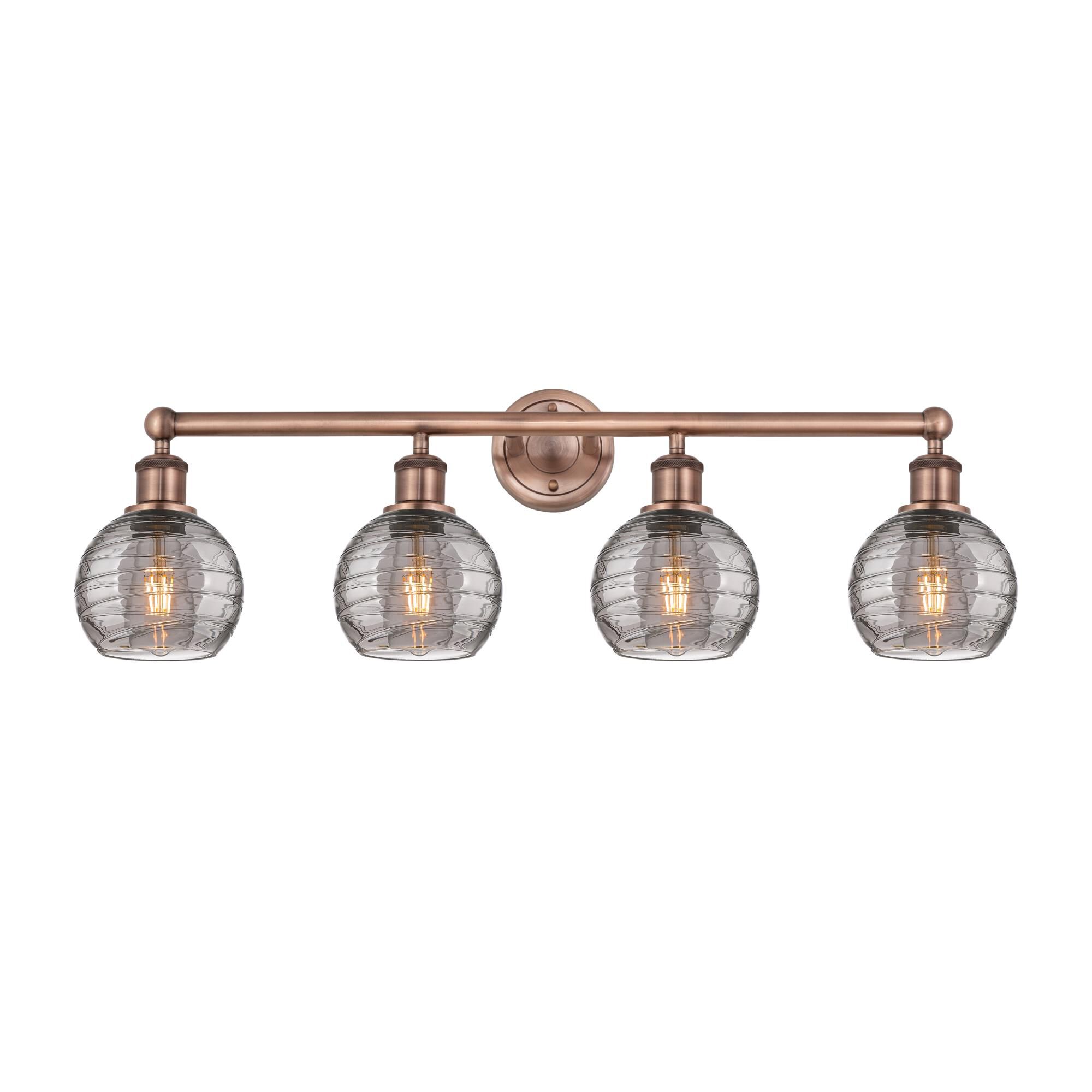 Bruno Marashlian Athens Deco Swirl 33 Inch 4 Light Bath Vanity Light by Innovations Lighting