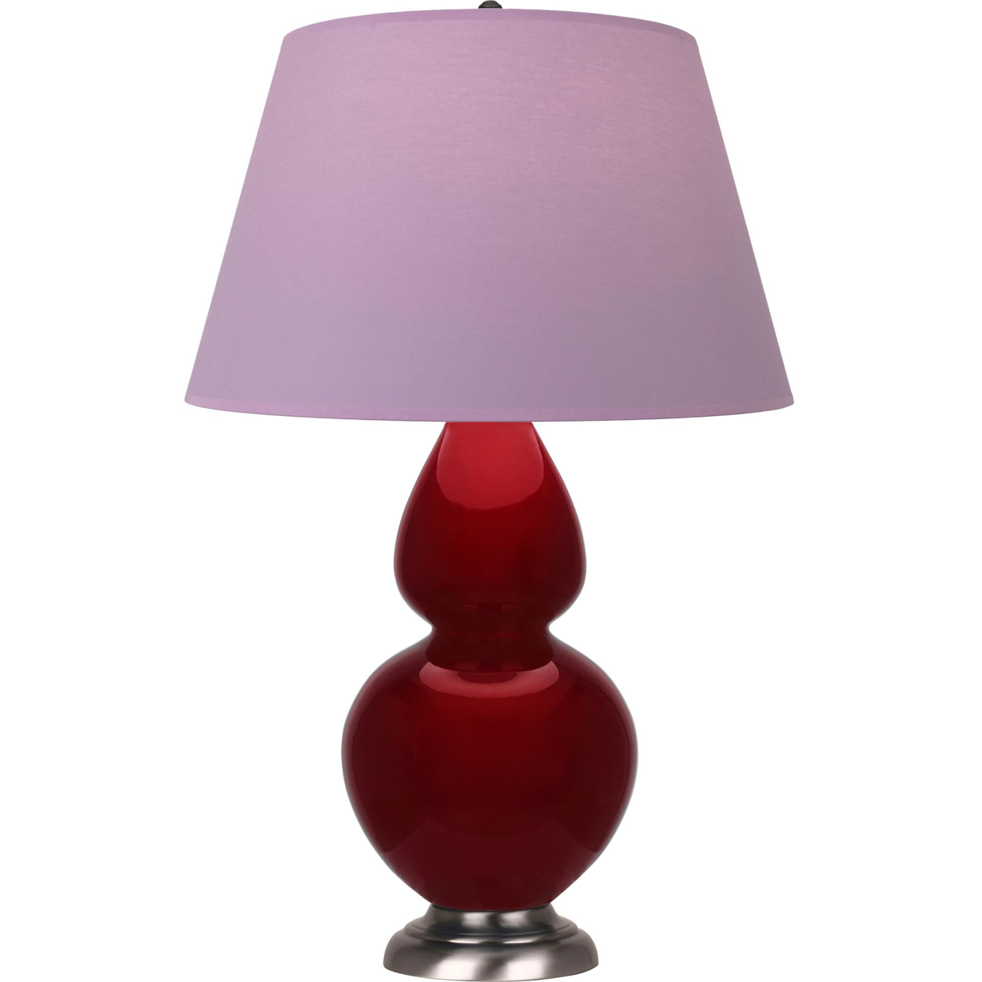 Shown in Sangria finish and Lavender and Plum shade and Antique Silver accent