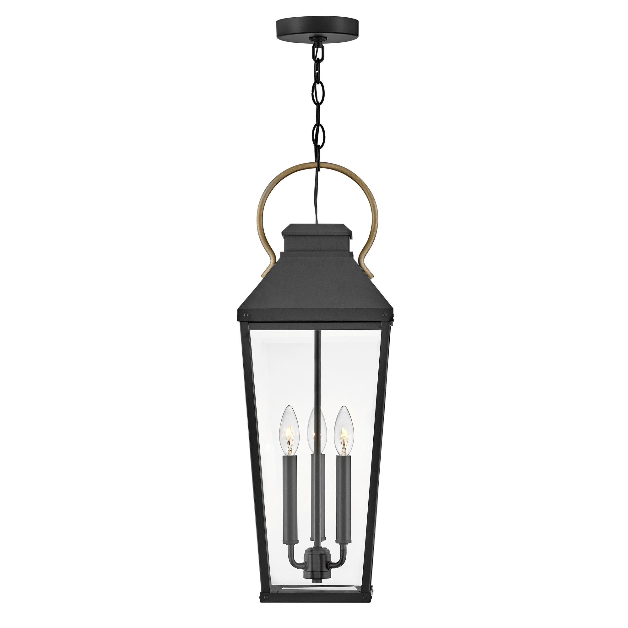 Shown in Black with Burnished Bronze Accents finish and Clear Beveled glass