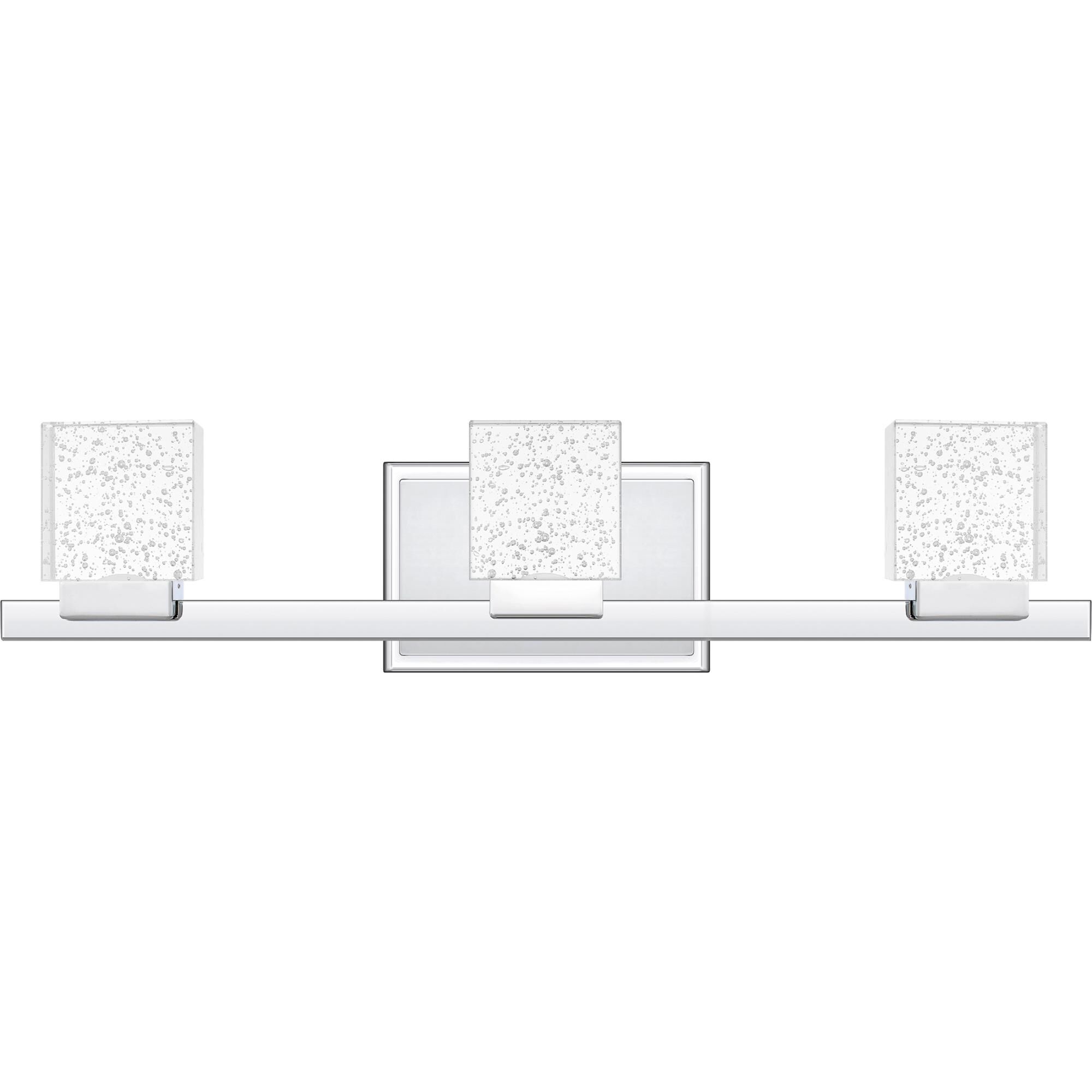 Shown in Polished Chrome finish and Bubble glass