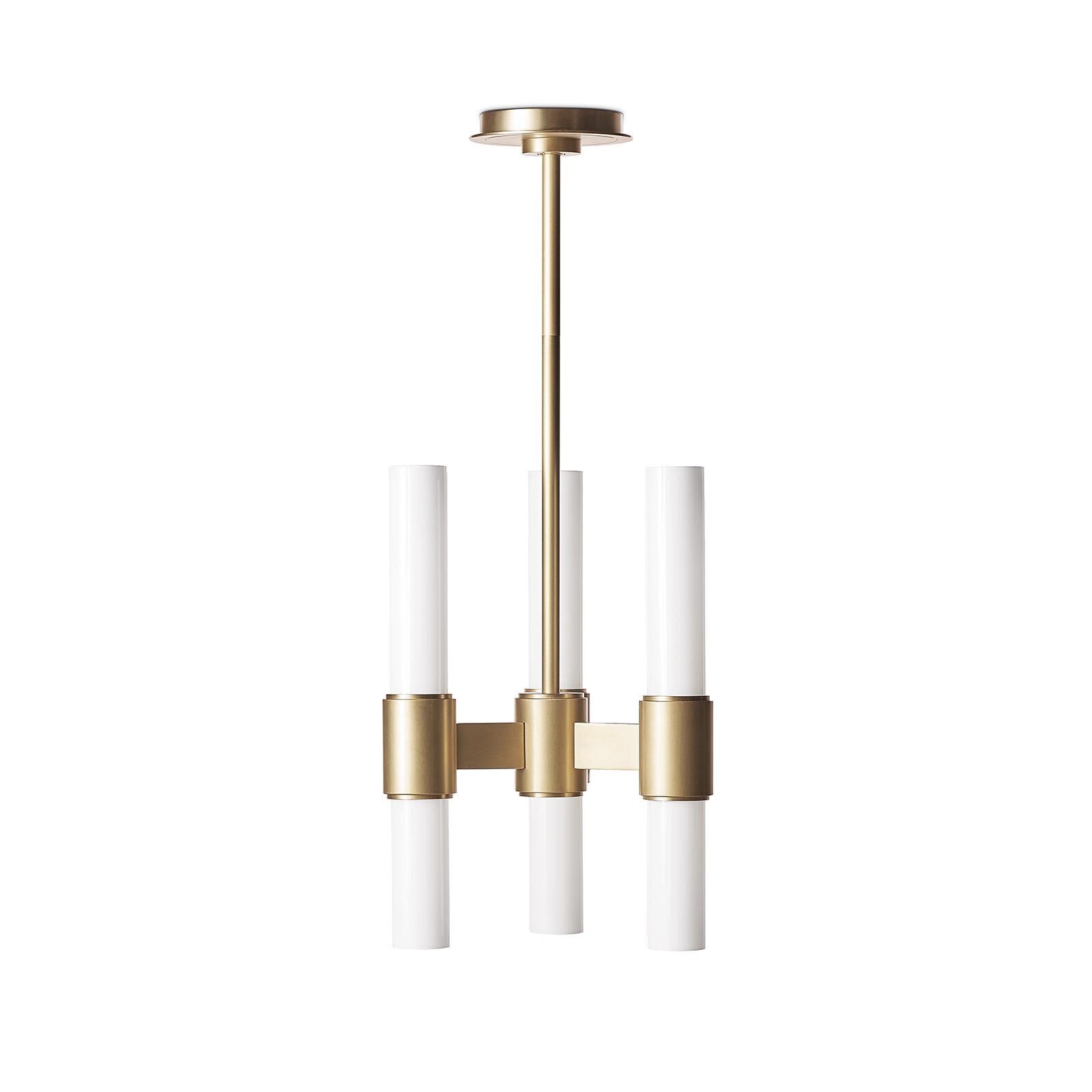 Shown in White finish and Glass shade