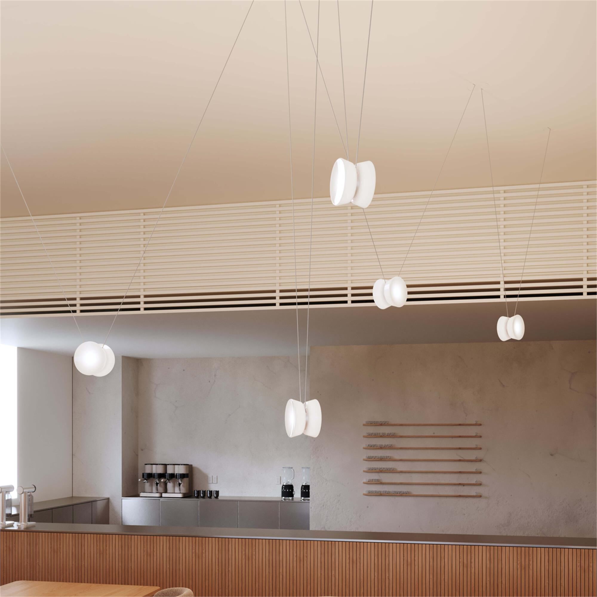 Shown in Natural Anodized finish and White glass