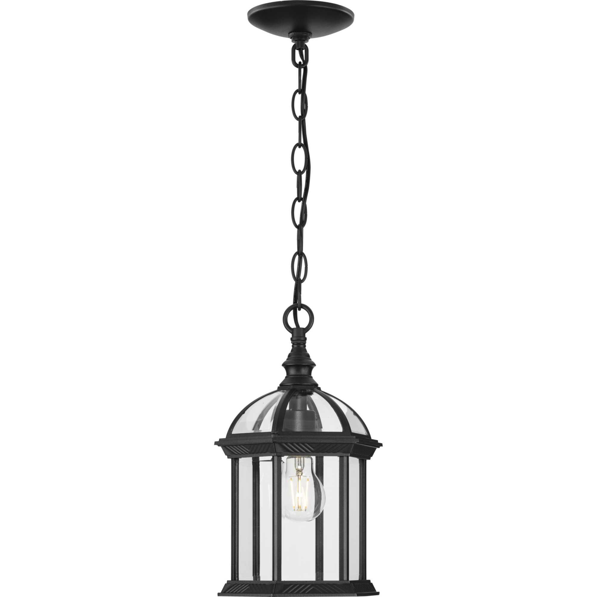 Shown in Textured Black finish and Clear glass