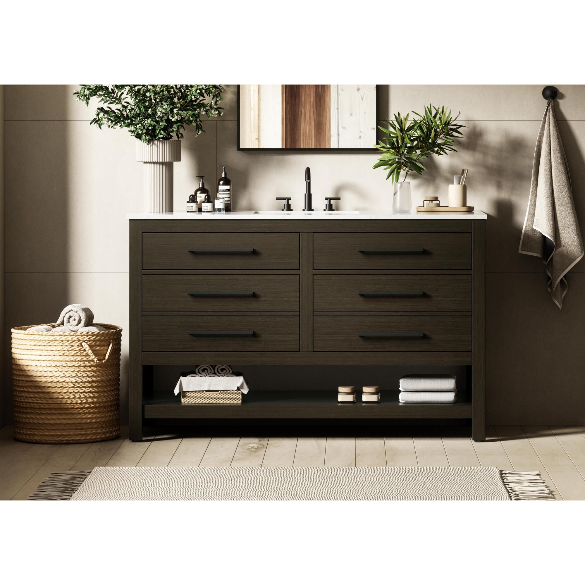 Shown in Mocha Brown finish