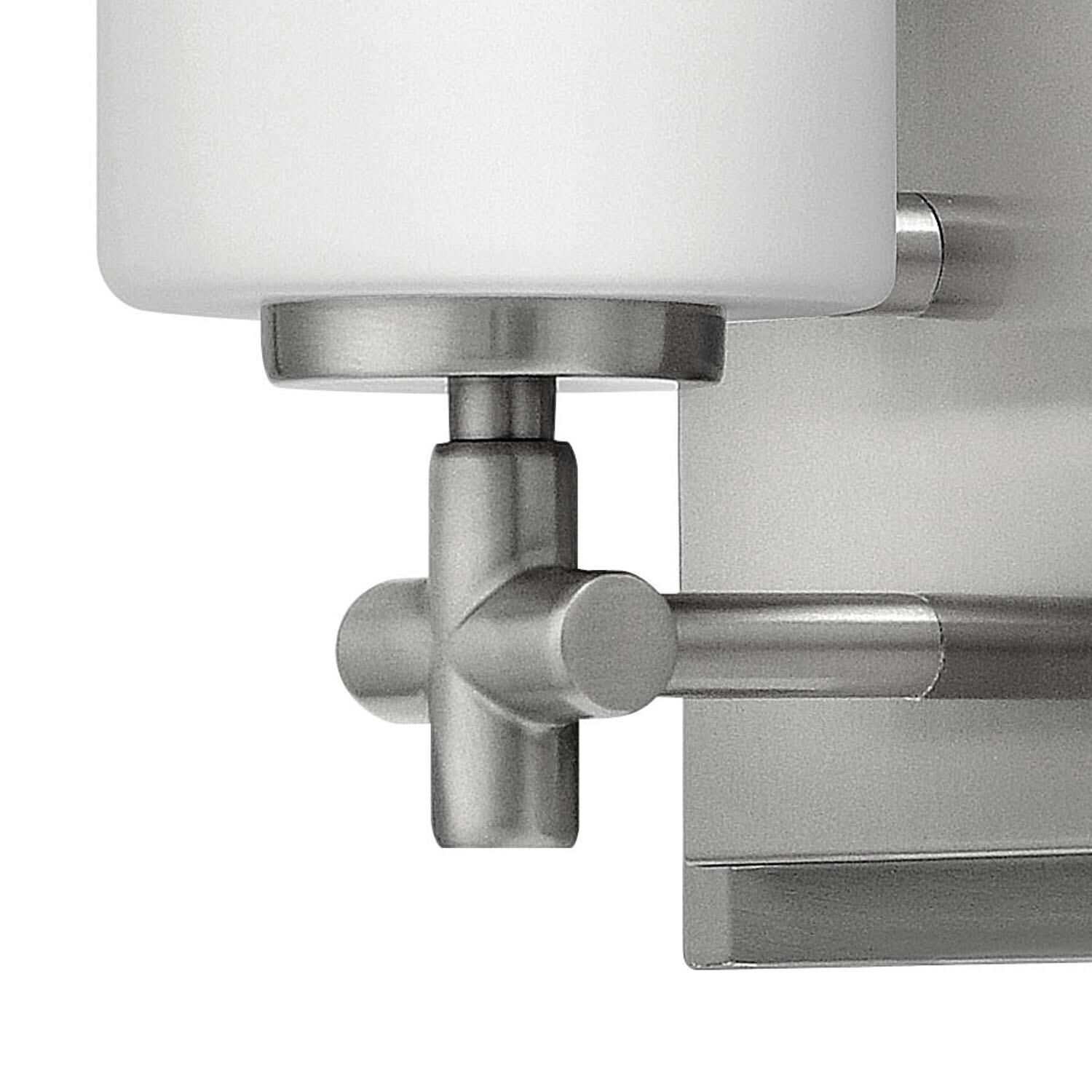 Shown in Brushed Nickel finish and Etched Opal glass