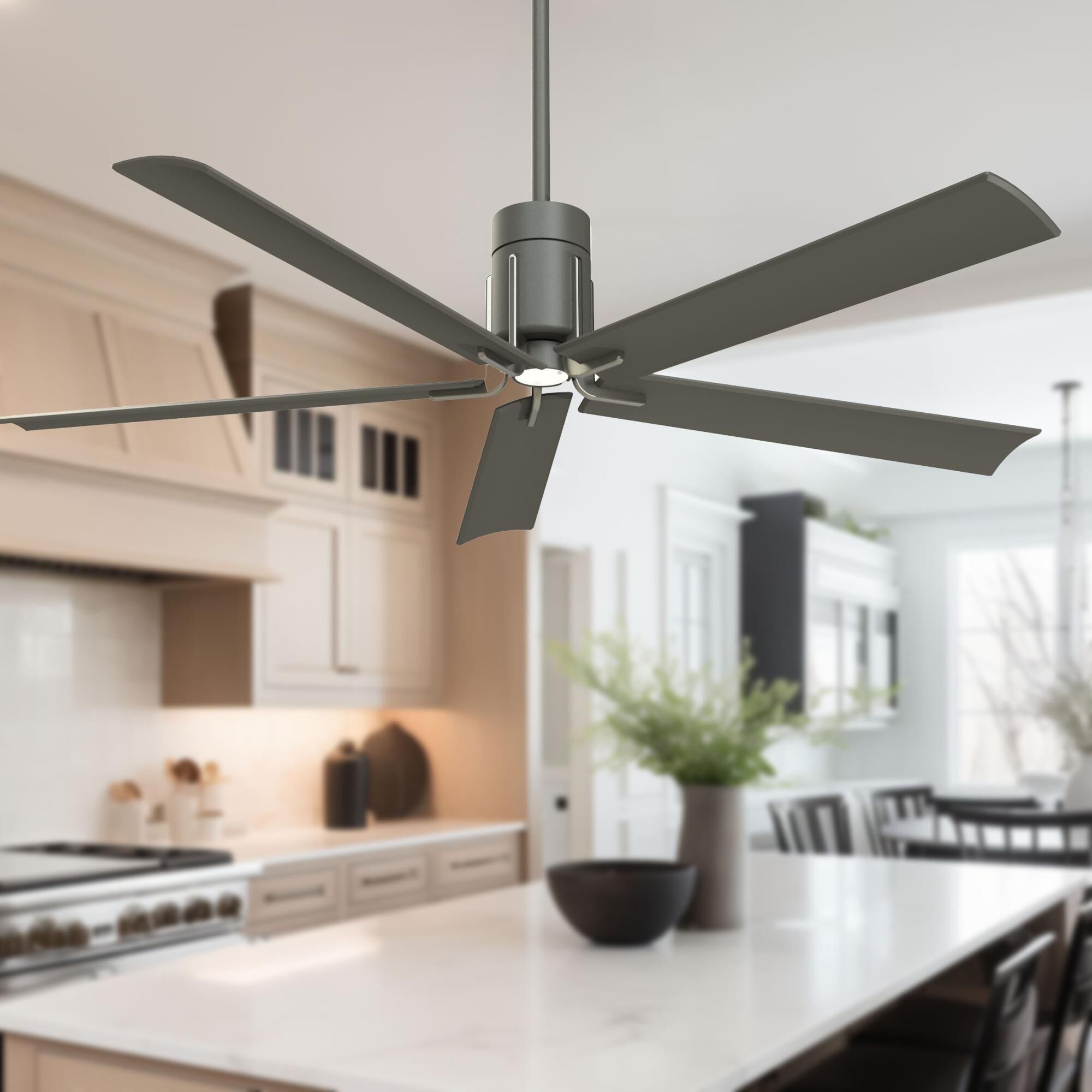 Clean 60 Inch Ceiling Fan with Light Kit by Minka Aire