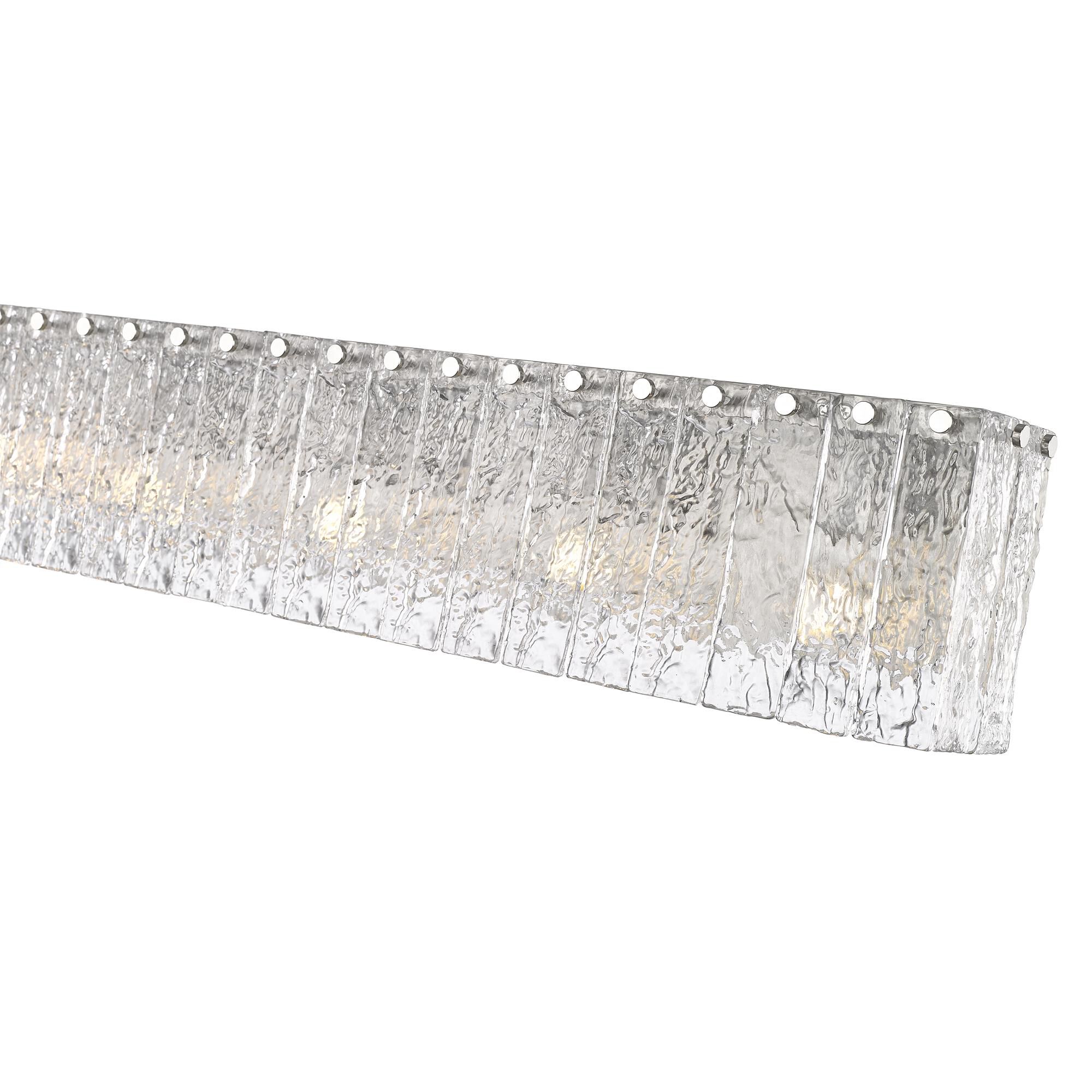 Shown in Brushed Nickel finish and Clear glass