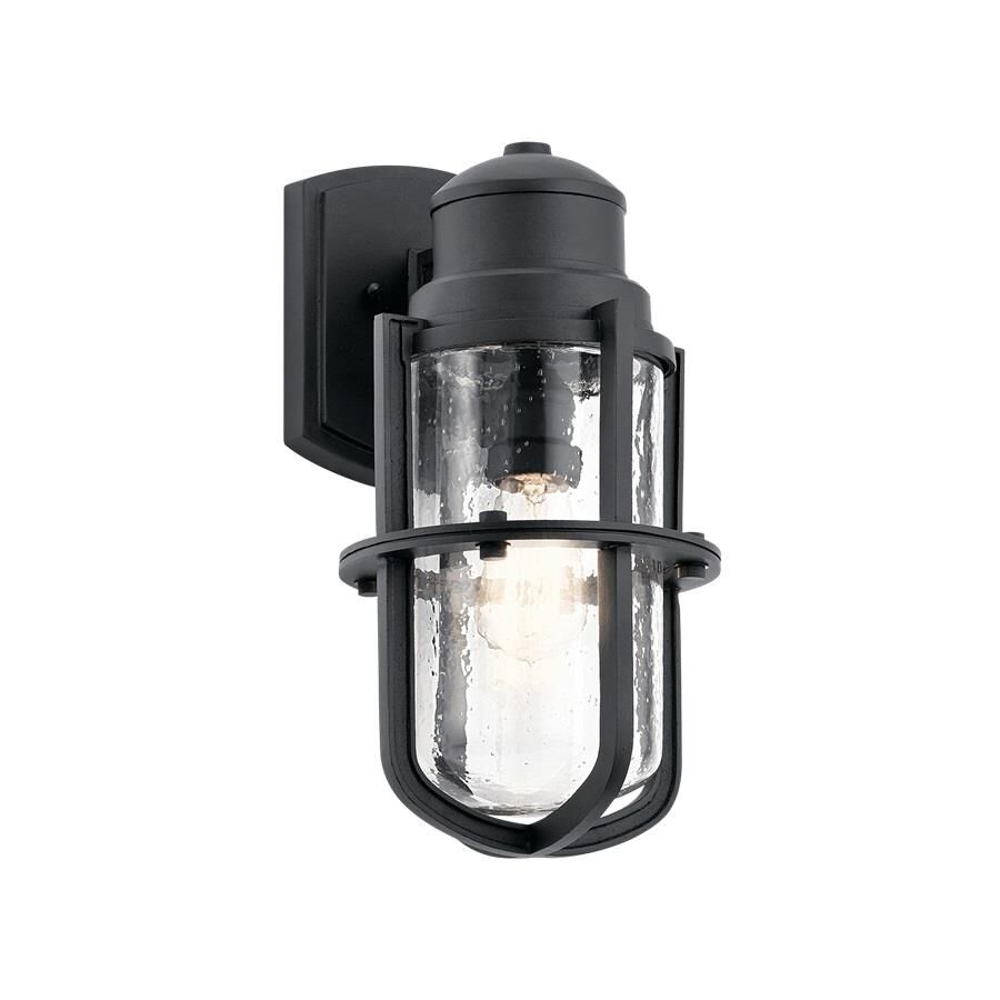 Shown in Textured Black finish and Clear Seeded glass