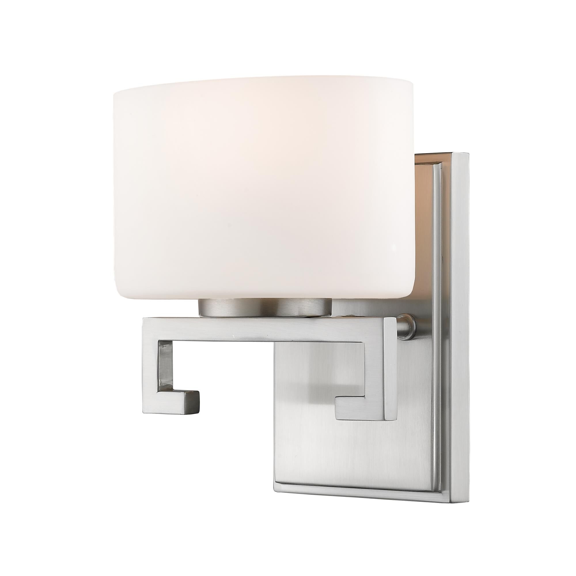 Shown in Brushed Nickel finish and Glass shade