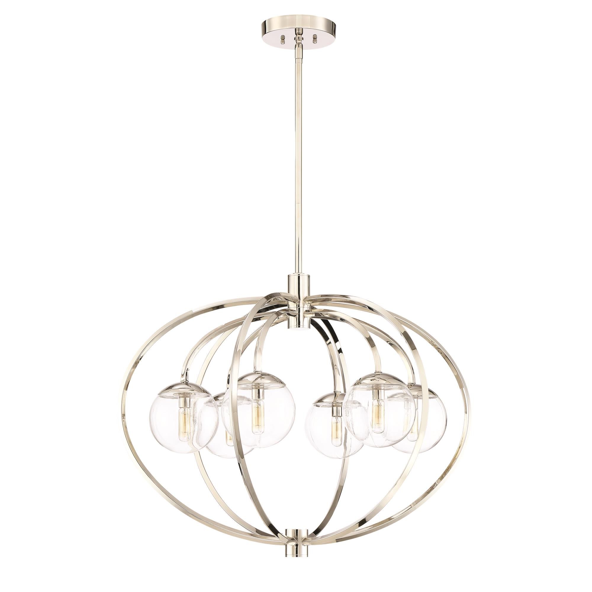 Shown in Polished Nickel finish and Yes glass and Yes shade