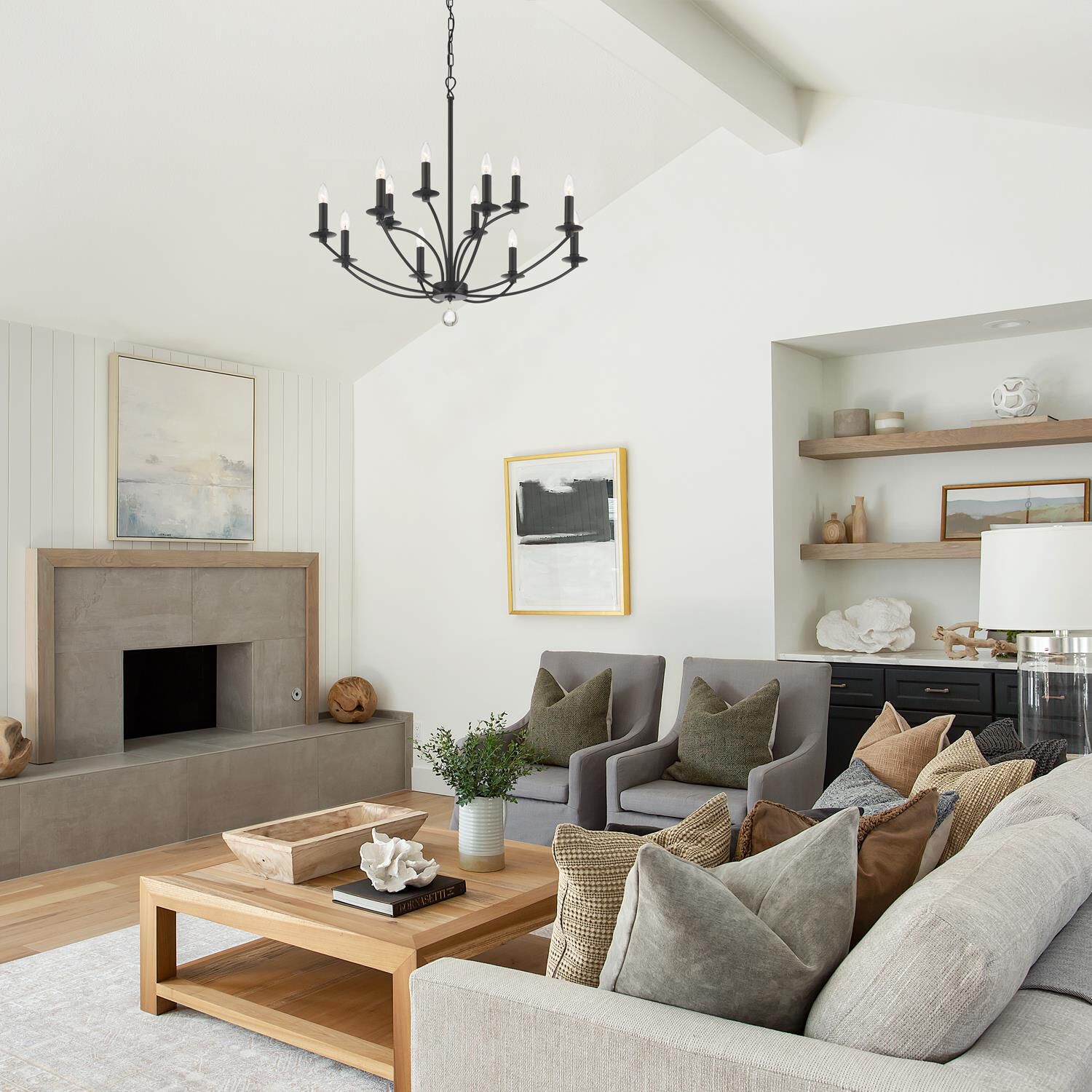 Mila 32 Inch 12 Light Chandelier by Crystorama