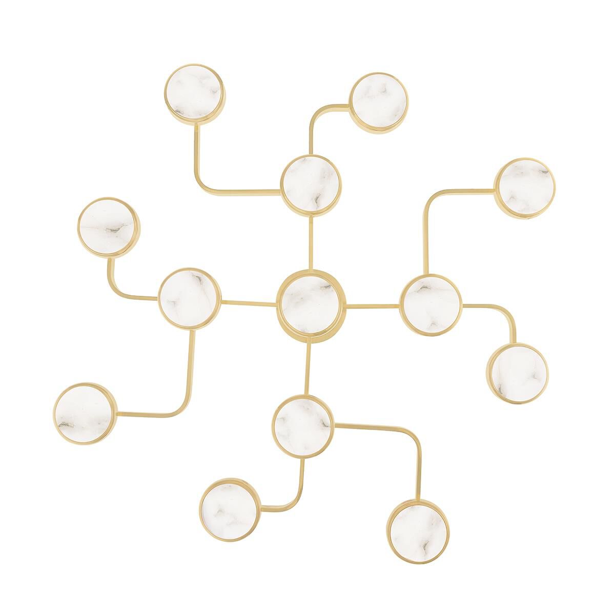 Shown in Aged Brass finish and Alabaster shade