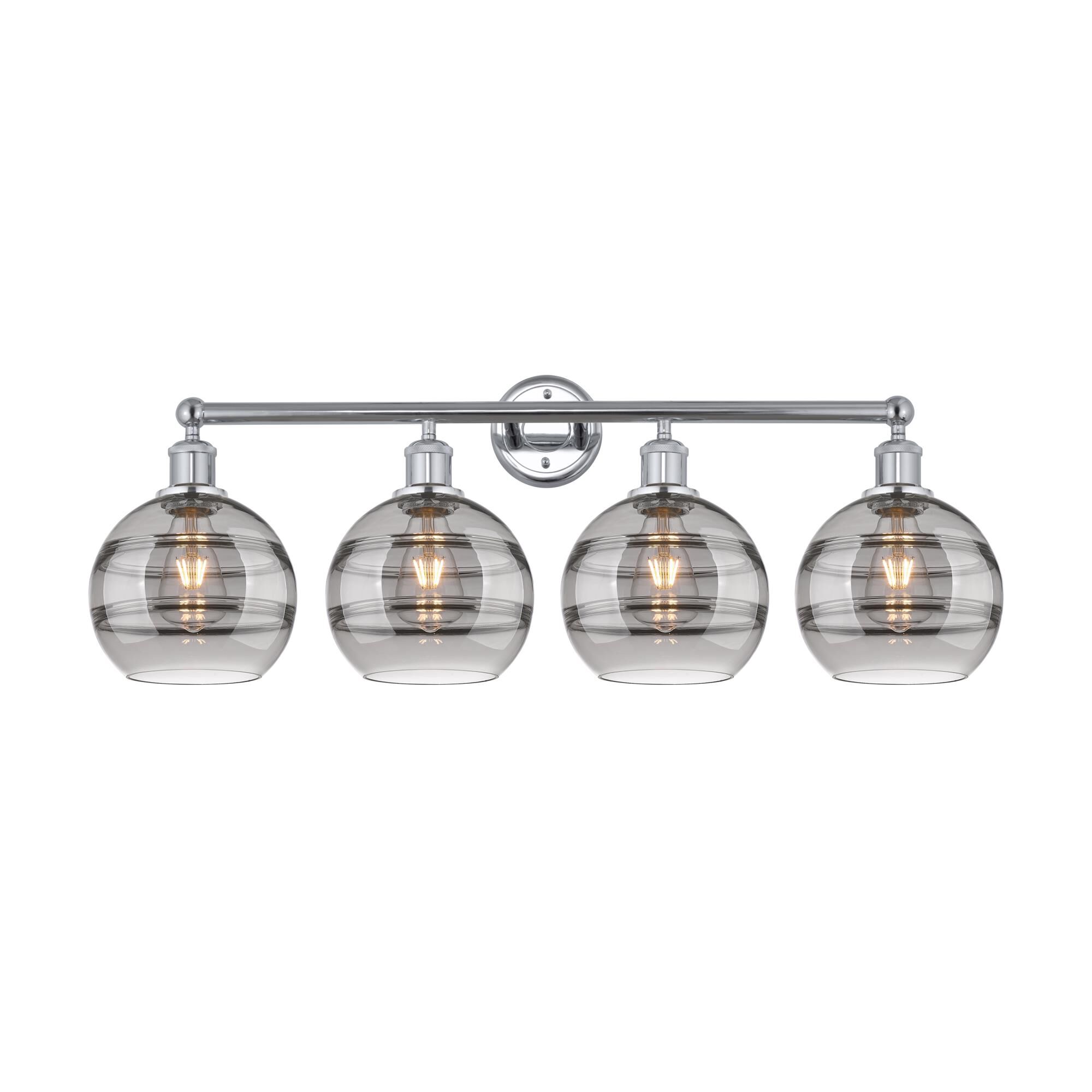 Shown in Polished Chrome finish and Light Smoke glass