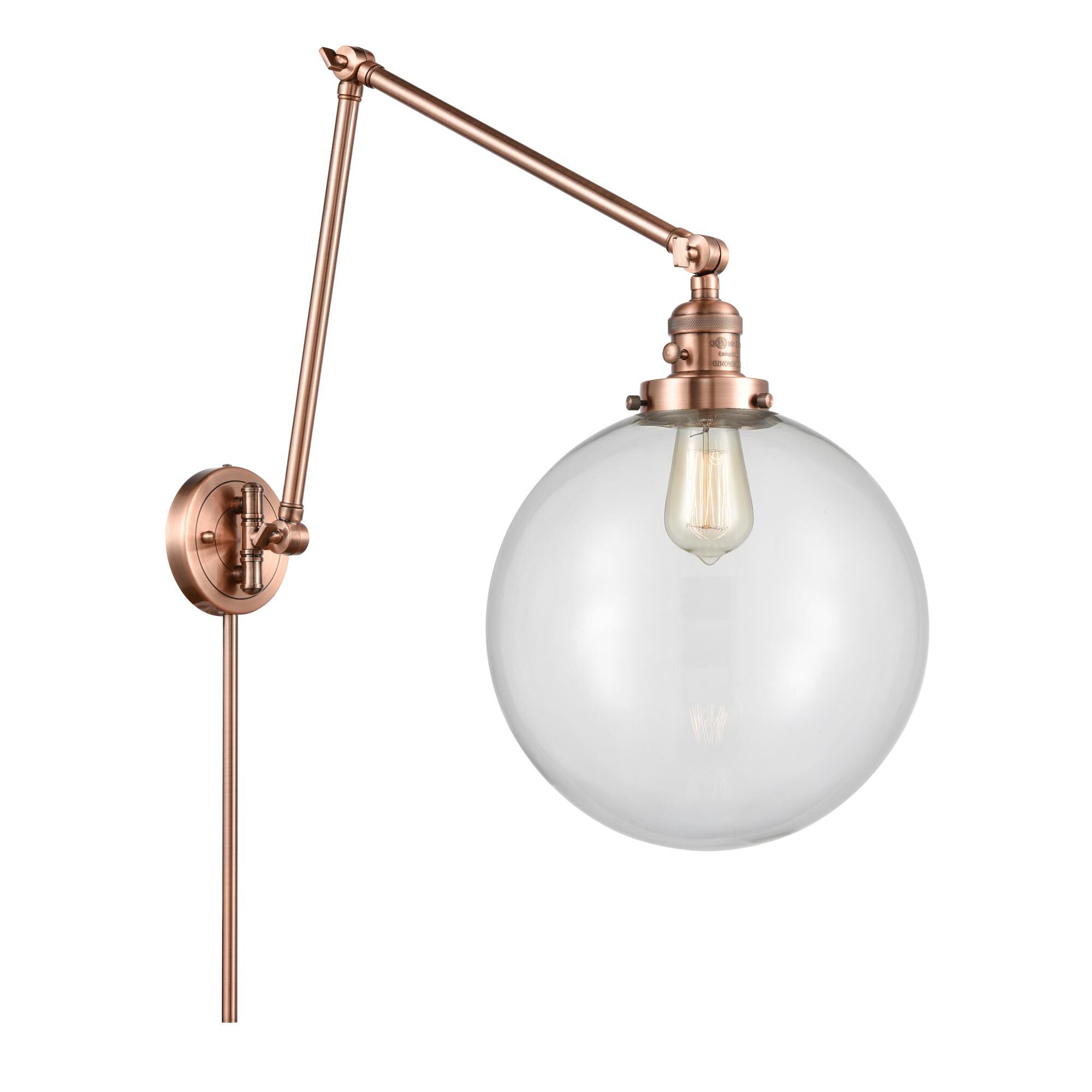 Bruno Marashlian Xx-Large Beacon Wall Swing Lamp by Innovations Lighting