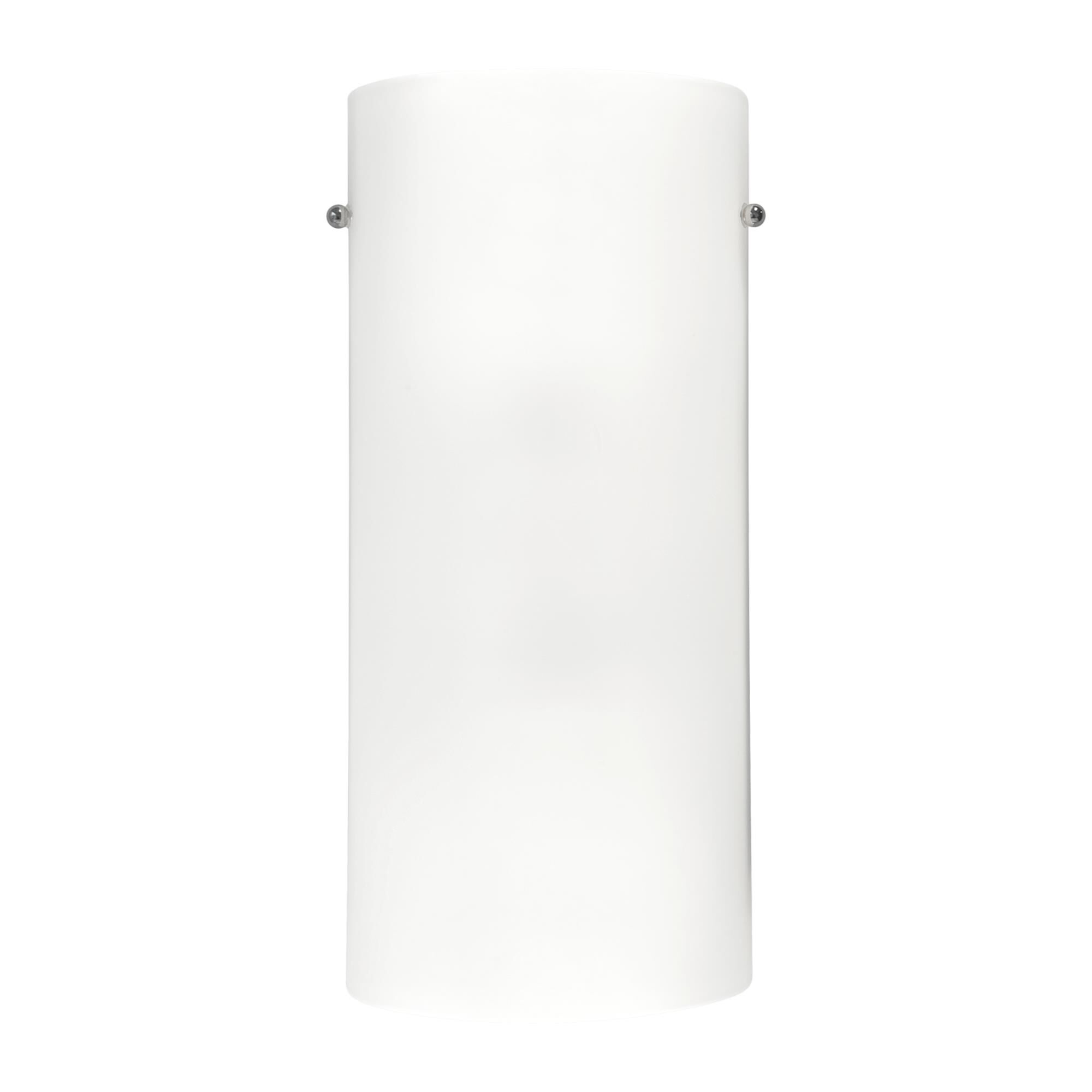 Shown in Brushed Nickel finish and White Opal glass