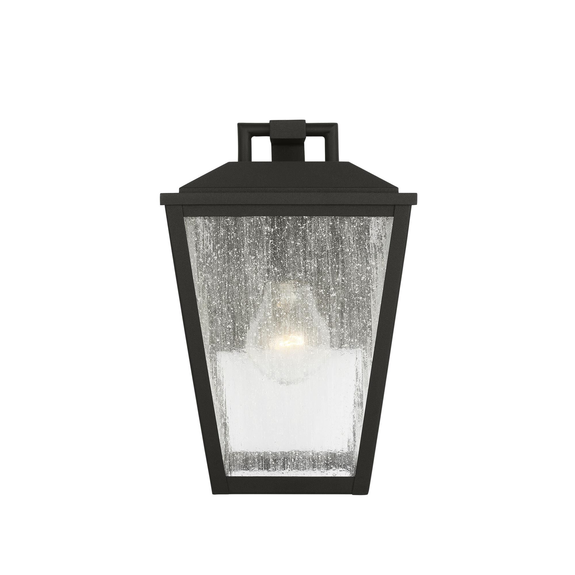 Shown in Textured Black finish and Clear Seeded glass