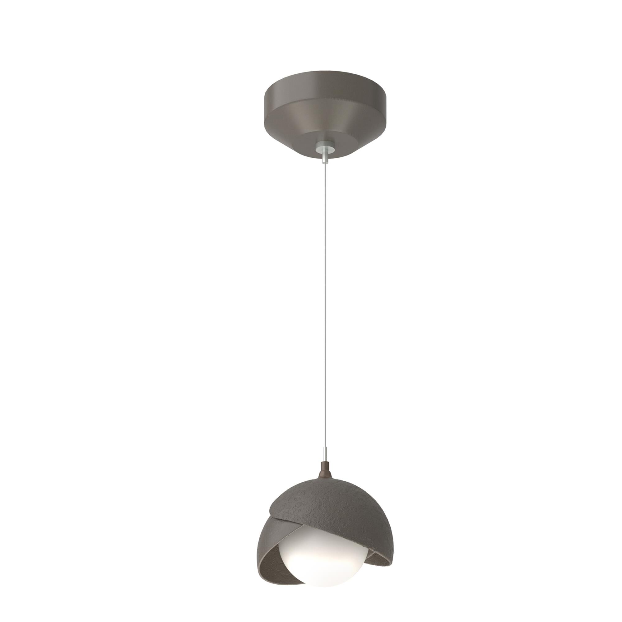 Shown in Dark Smoke finish and Opal glass and Dark Smoke  accent