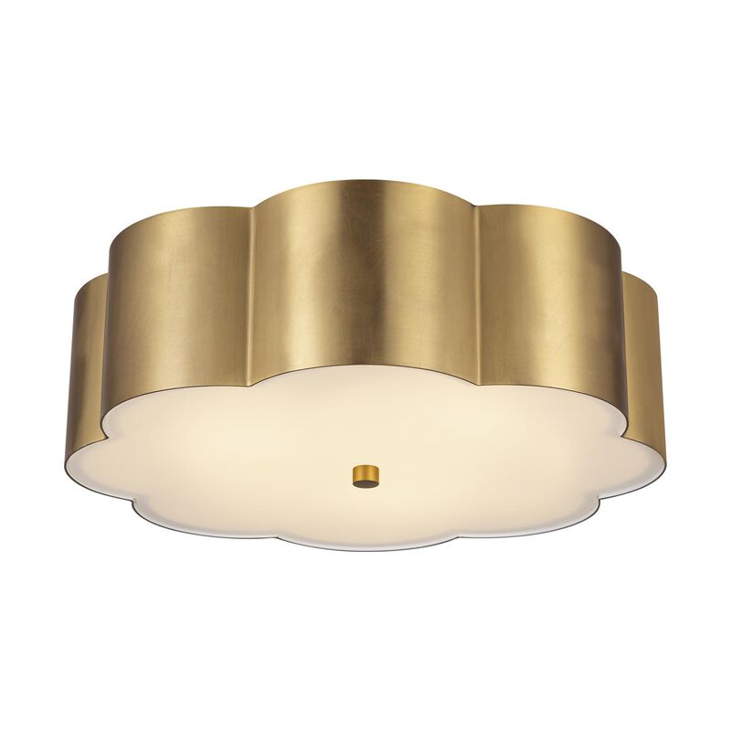 Hae Jung Roe Blossom 14 Inch 3 Light Flush Mount by Alora Mood