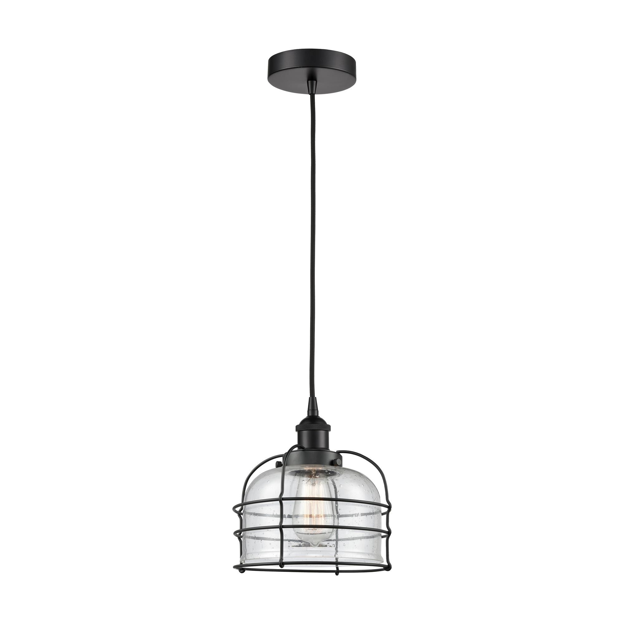 Shown in Matte Black finish and Seedy glass