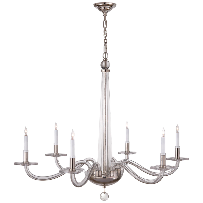 Chapman & Myers Robinson 38 Inch 6 Light Chandelier by Visual Comfort Signature Collection