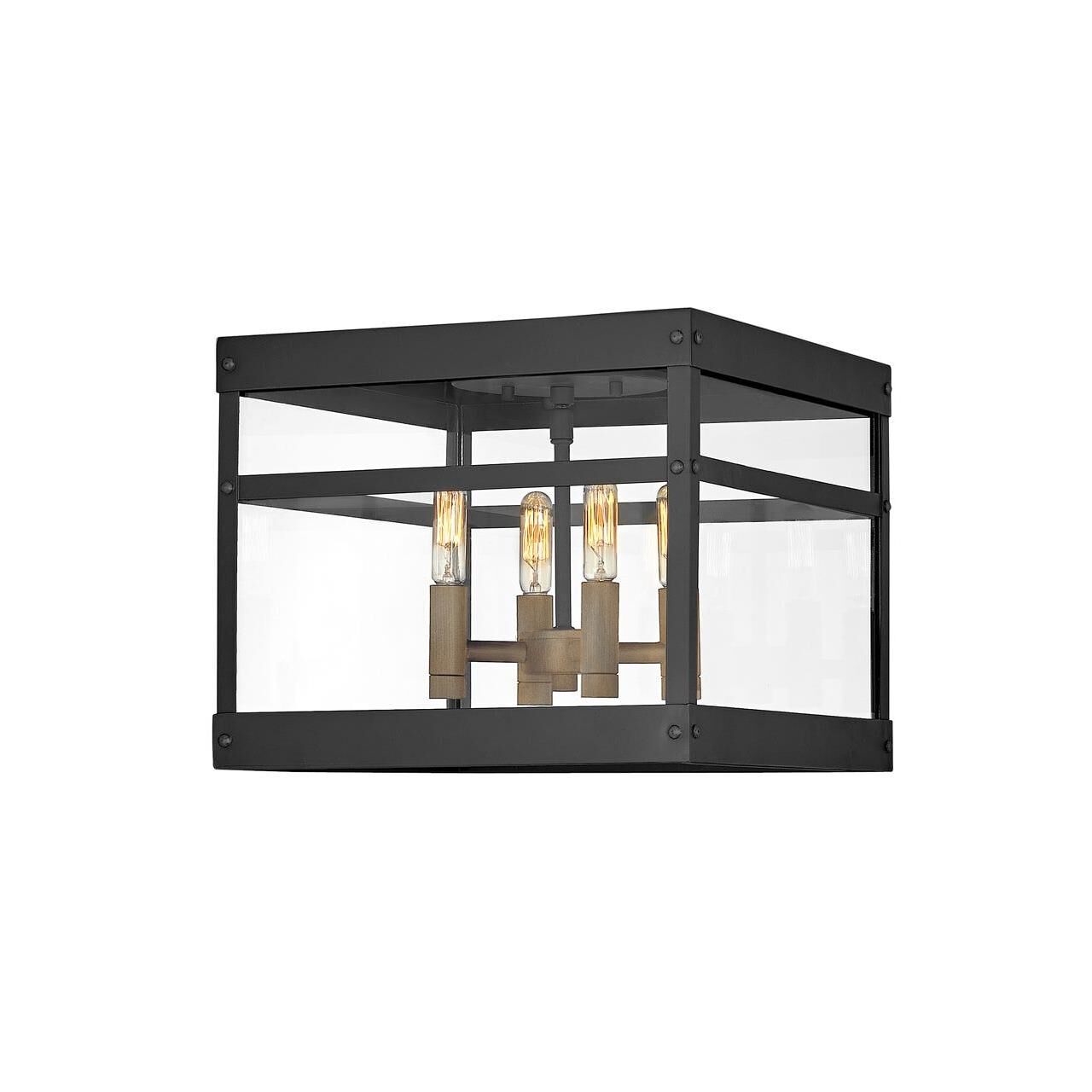 Shown in Black with Burnished Bronze Accents finish and Clear glass