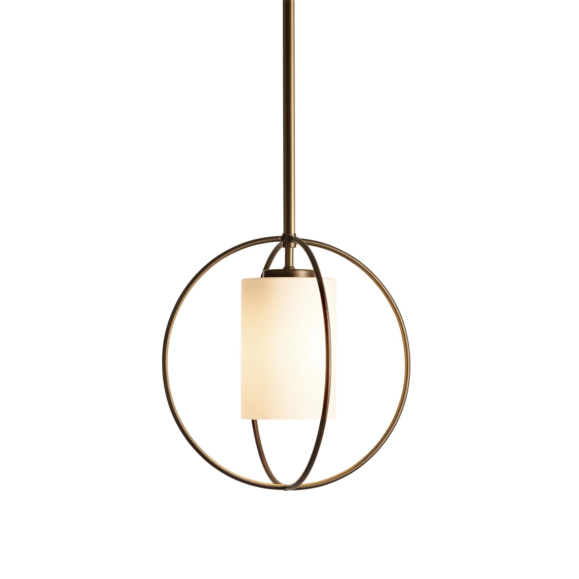 Shown in Dark Smoke finish and Opal glass