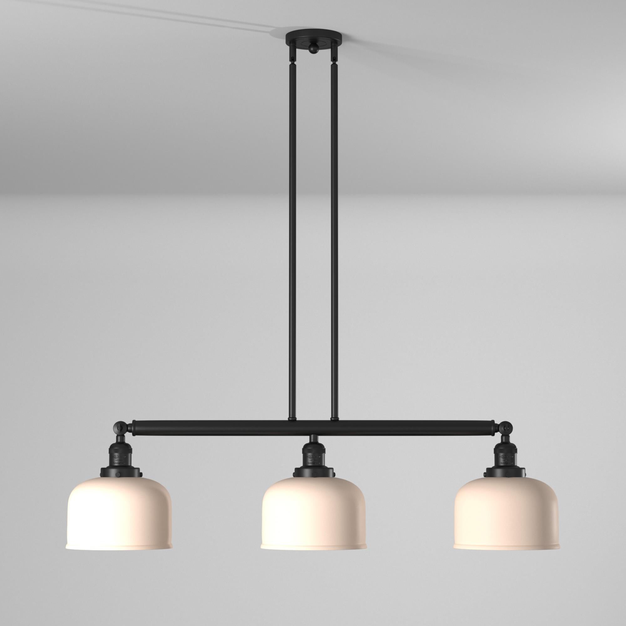 Bruno Marashlian Large Bell 36 Inch 3 Light Linear Suspension Light by Innovations Lighting