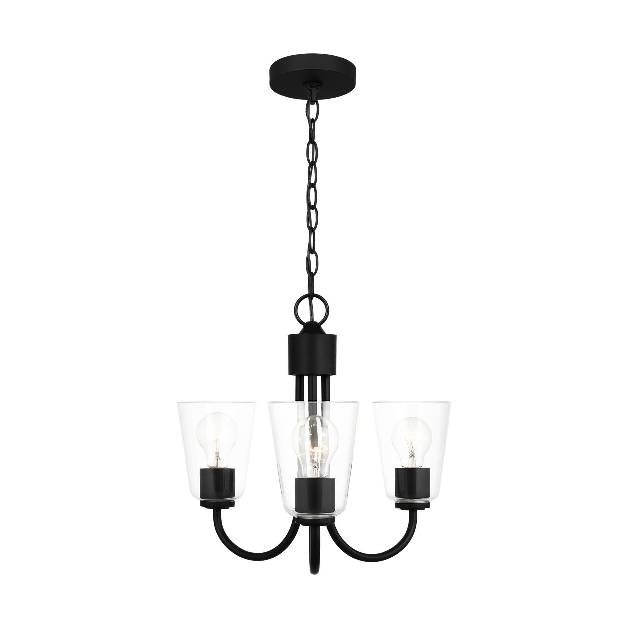 Shown in Midnight Black finish and Clear glass