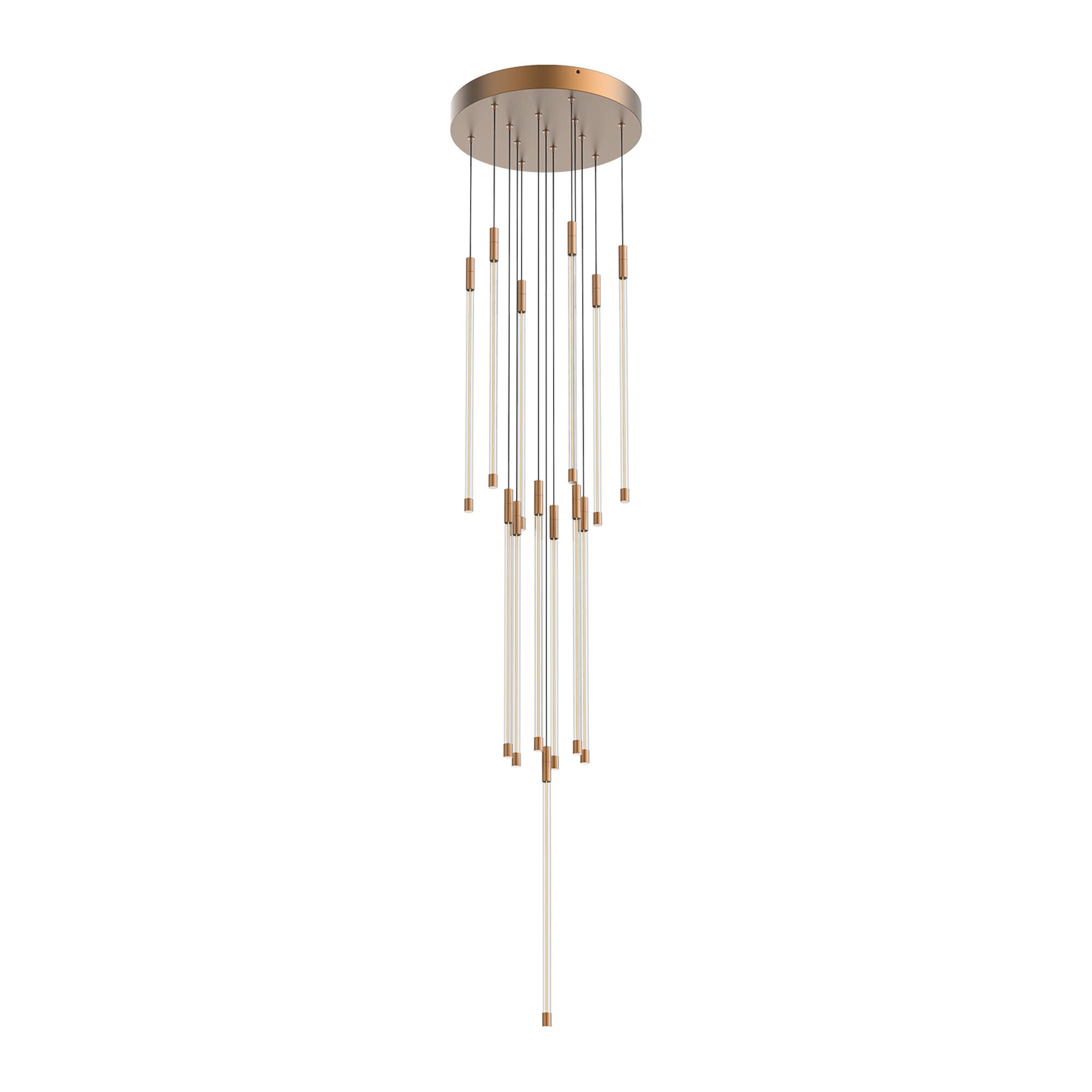 Shown in Brushed Gold finish and Clear glass