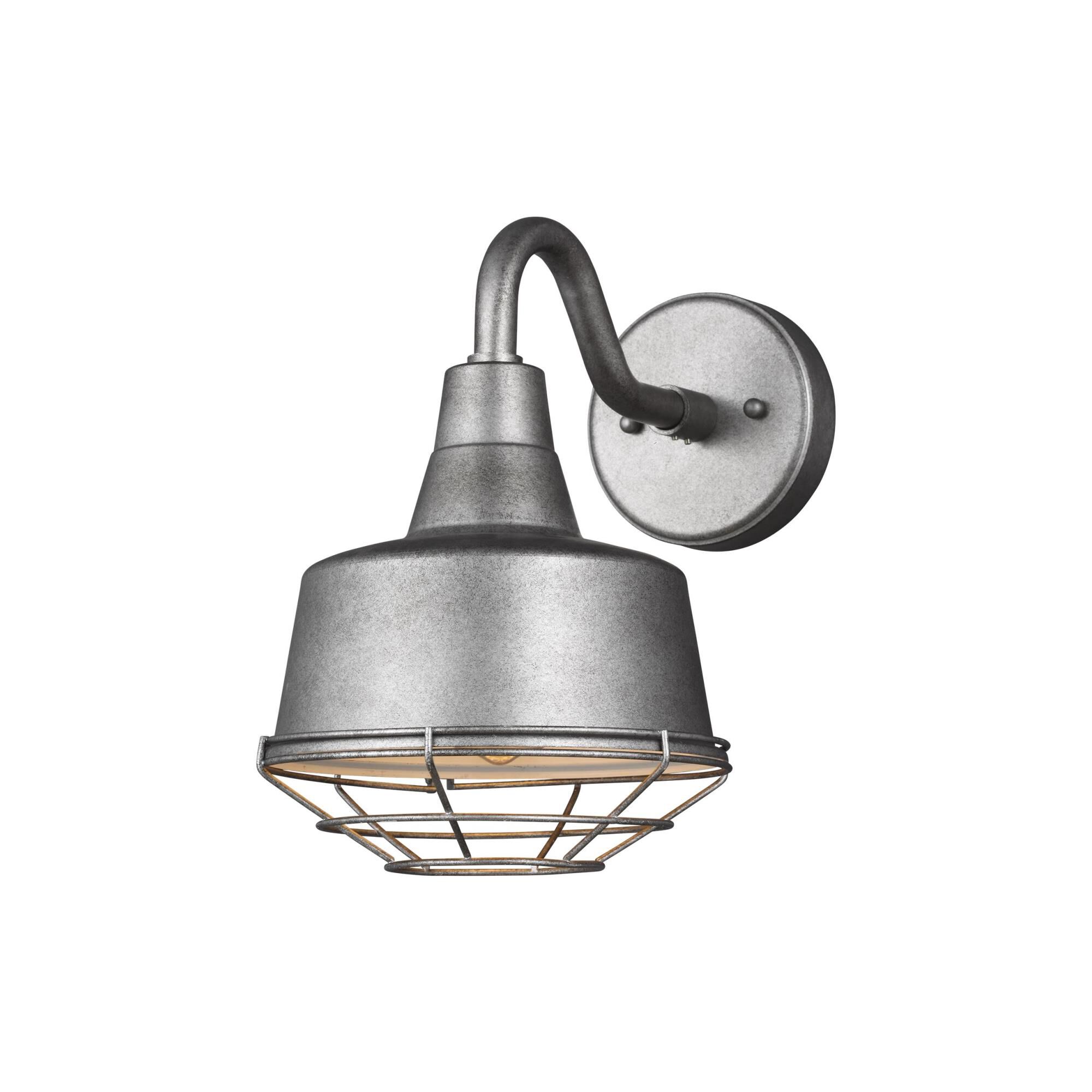 The classic Barn Lights updated with a cage design are hand crafted in aluminum and coated in a Antique Bronze, Blacksmith or Weathered Pewter finish. Non Classified Part by Visual Comfort Studio Coll