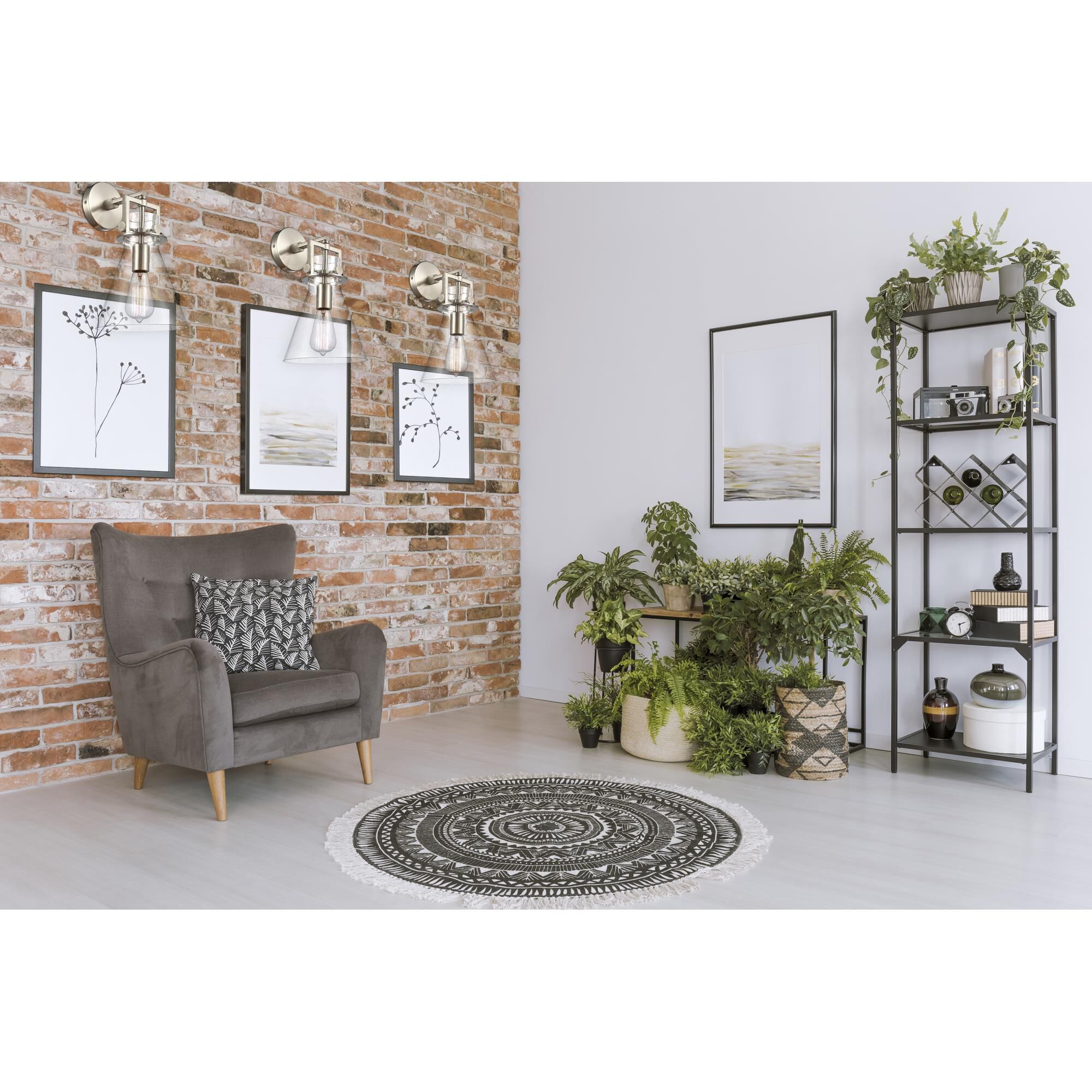 Shown in Satin Nickel finish and Clear glass