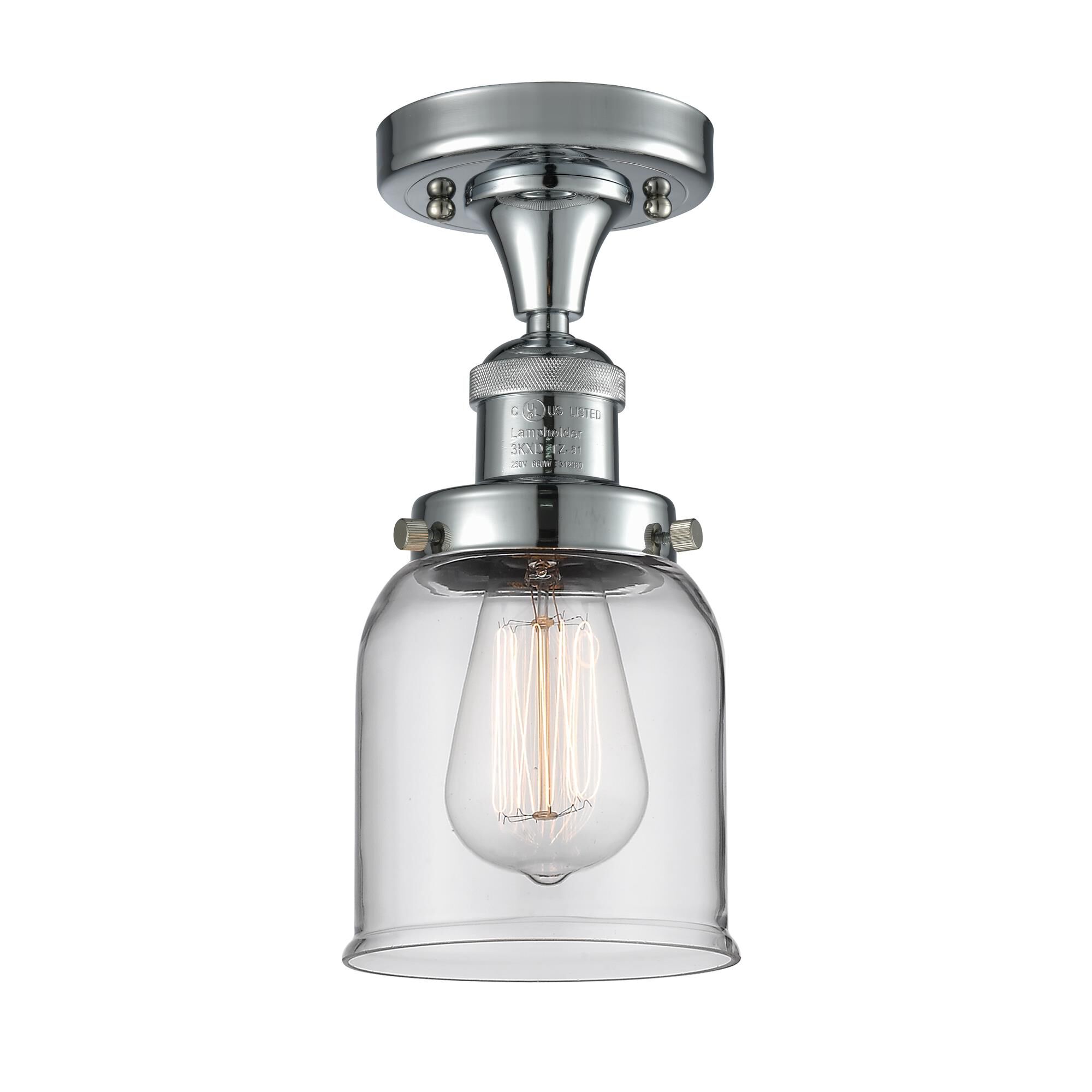 Shown in Polished Chrome finish and Clear glass