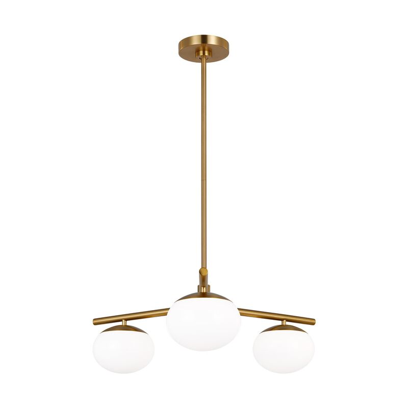 Ellen DeGeneres Lune 27 Inch 3 Light Semi Flush Mount by Visual Comfort Studio