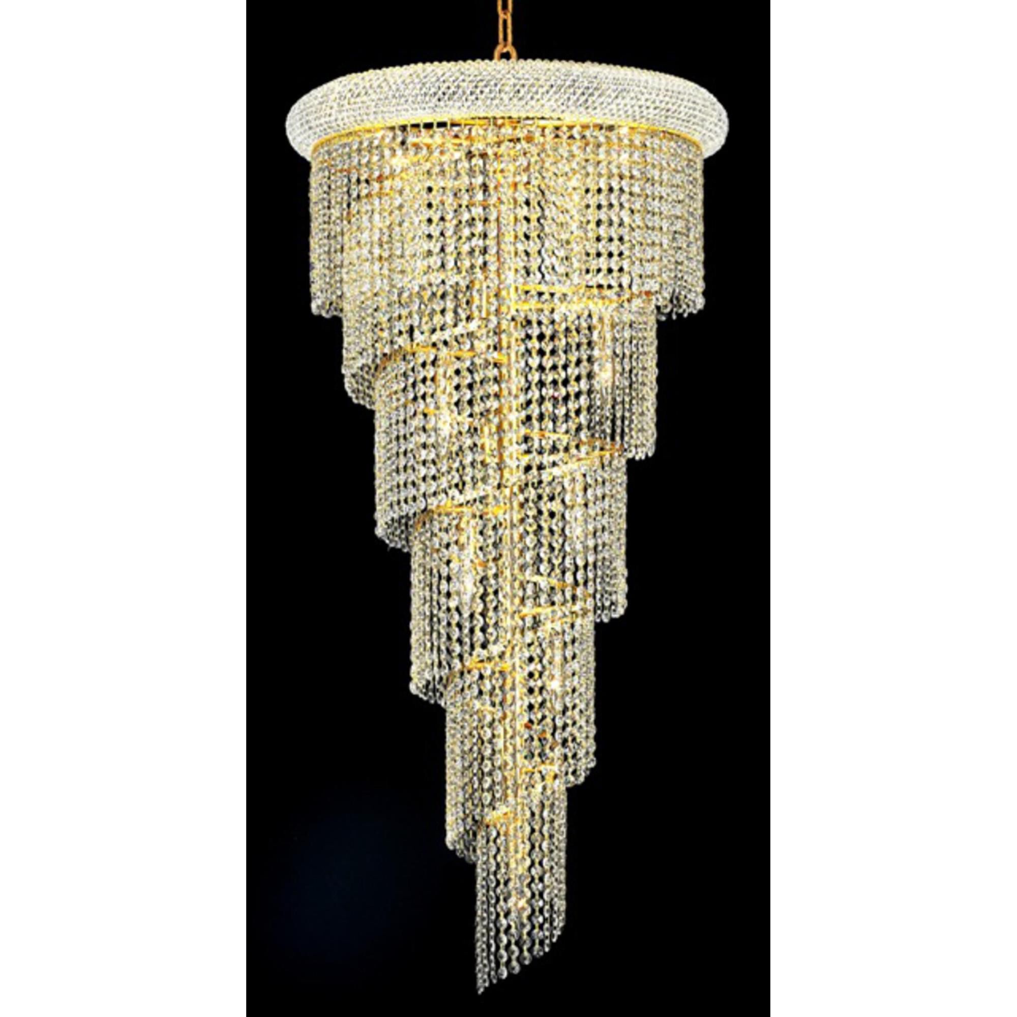 Spiral 22 Inch Large Pendant by Elegant Lighting