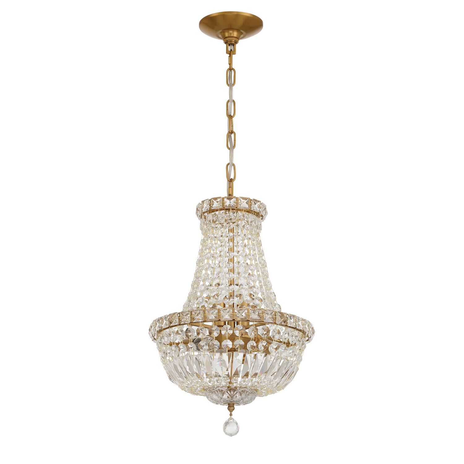 Roslyn 12 Inch Mini Chandelier by Crystorama