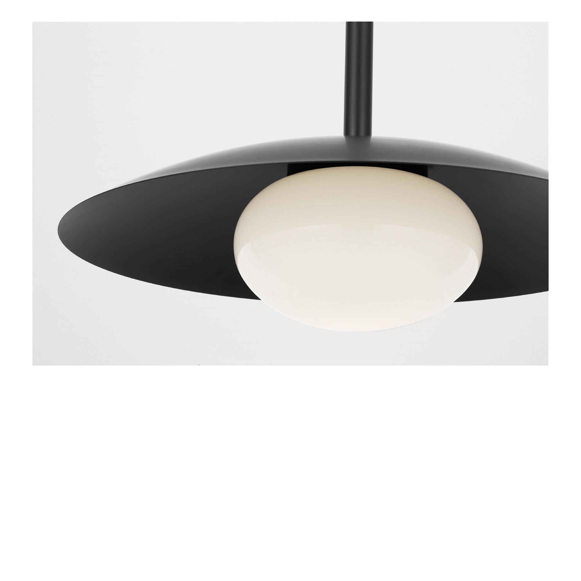 Shown in Midnight Black finish and Clear White glass