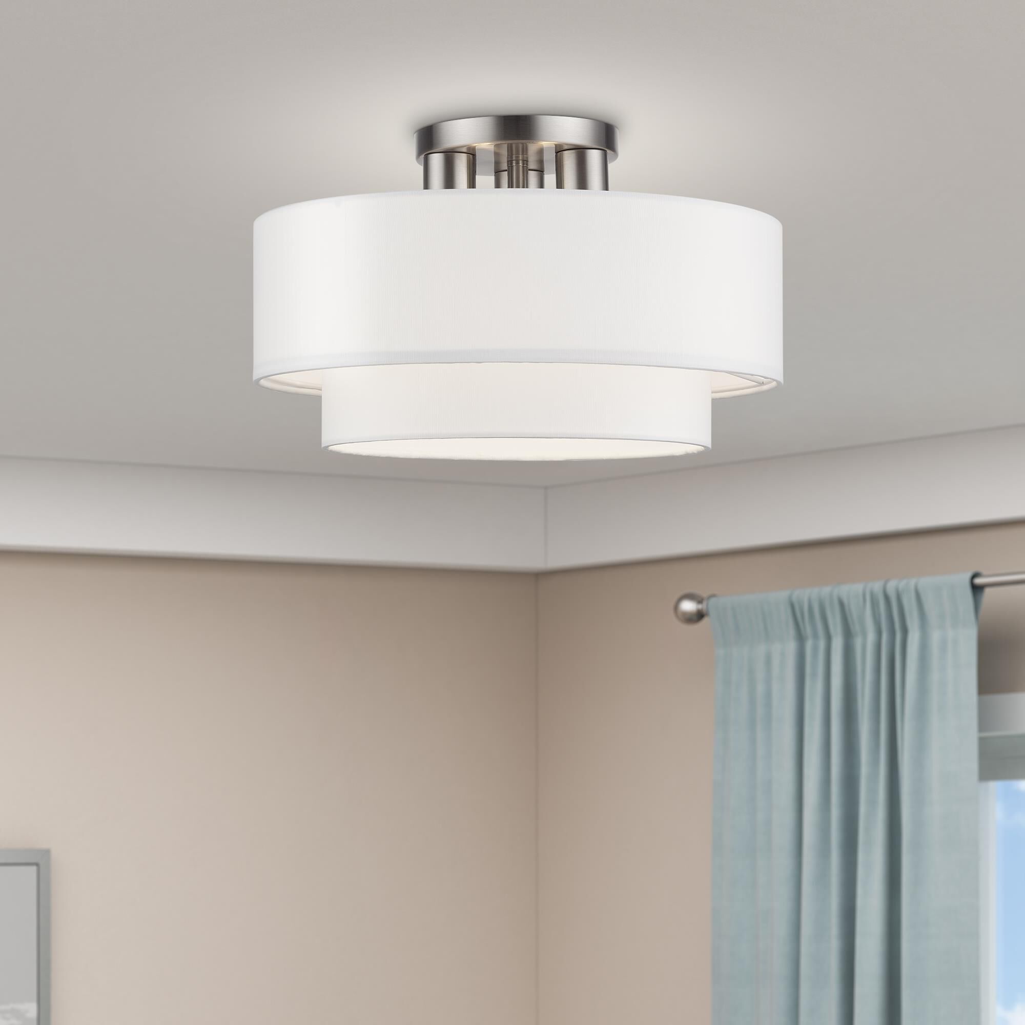 Manorwood 15 Inch Semi Flush Mount by Livex Lighting