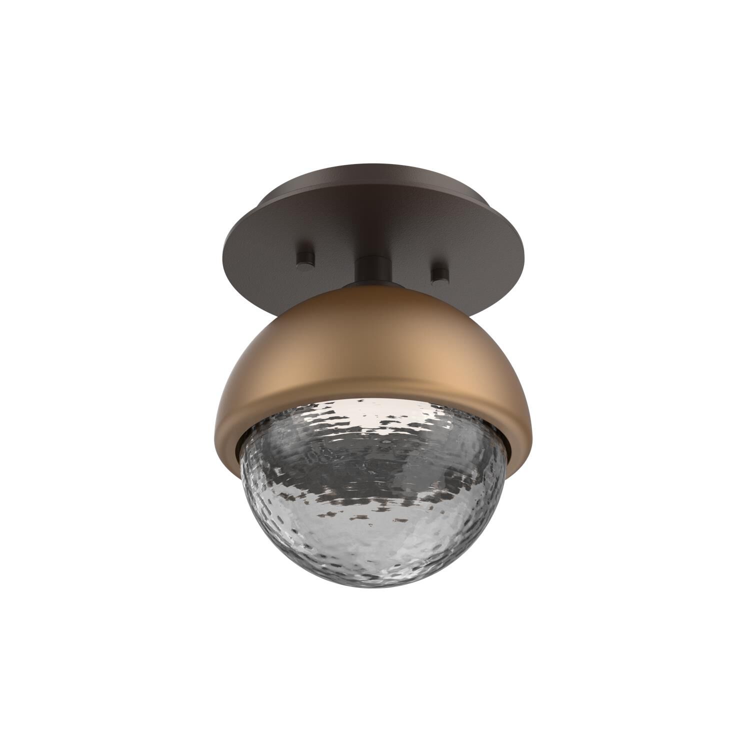 Shown in Flat Bronze finish and Smoke glass and Novel Brass accent