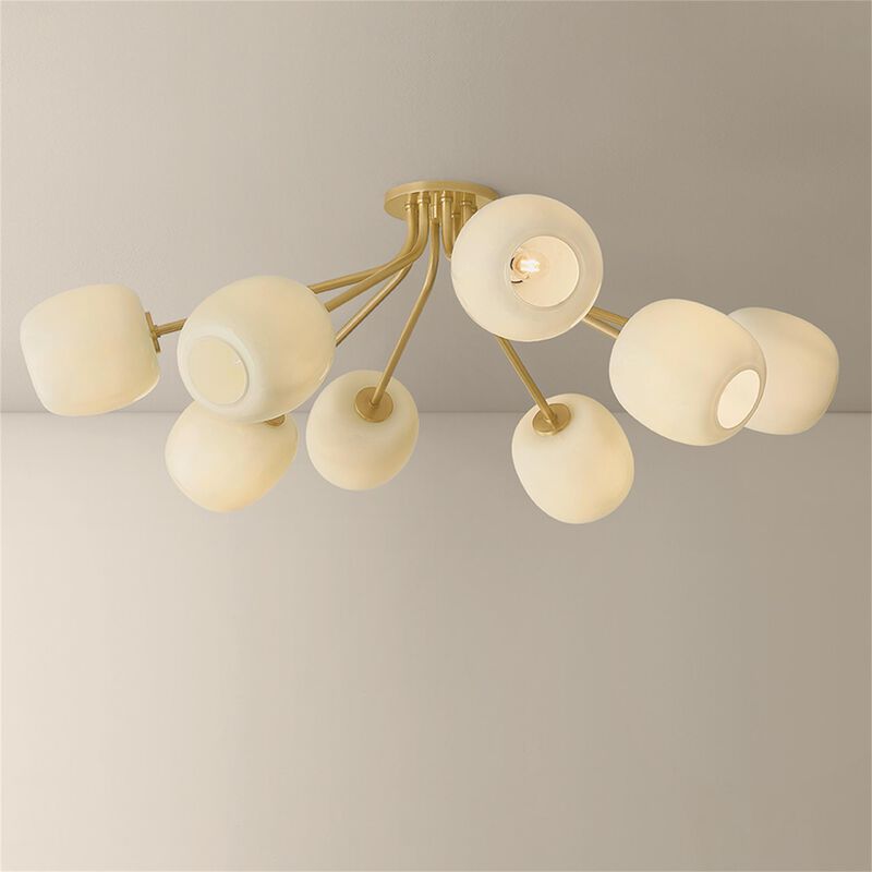 Lisette 40 Inch 8 Light Semi Flush Mount by Mitzi