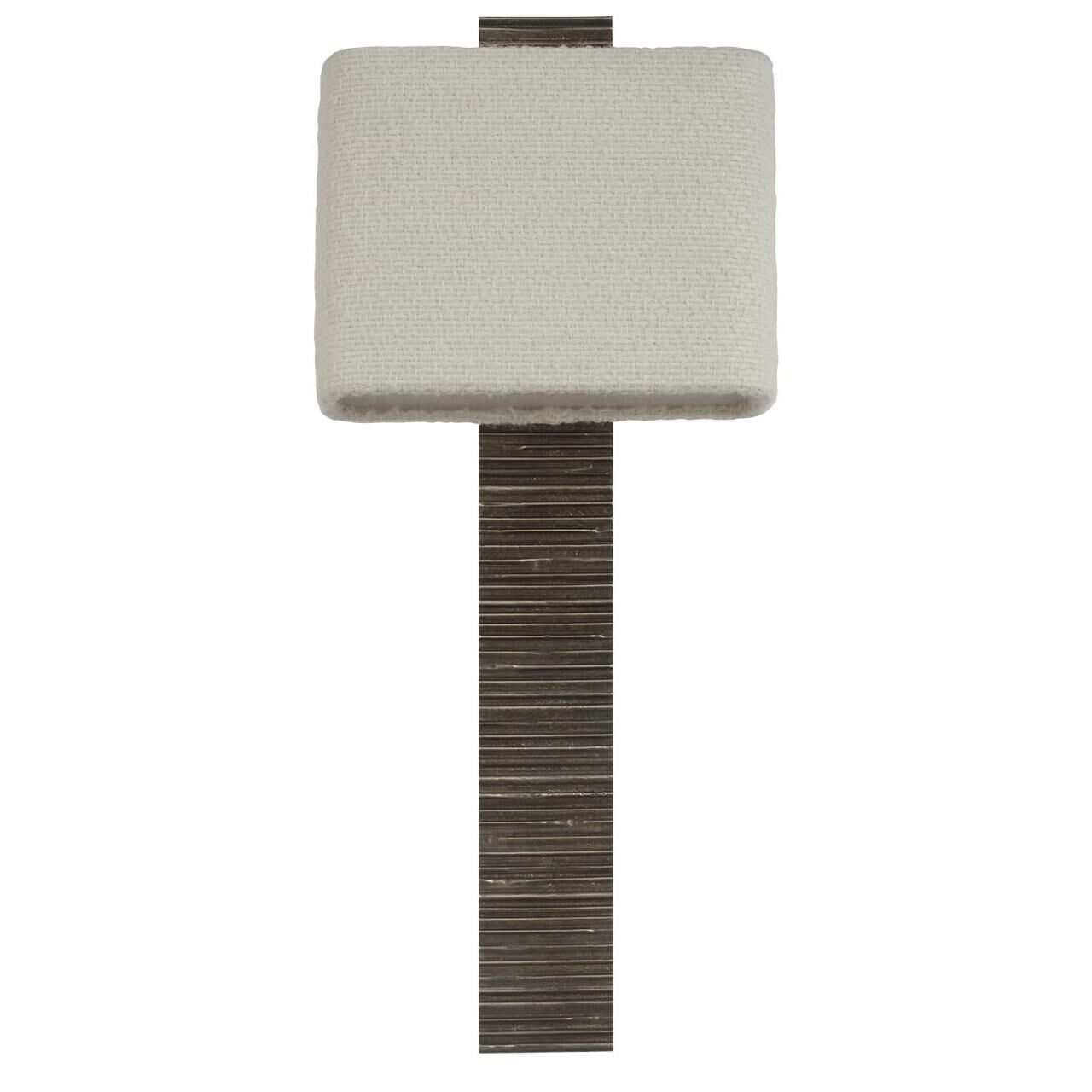 Shown in Ridged Graphite finish and Boucle Rectangle shade