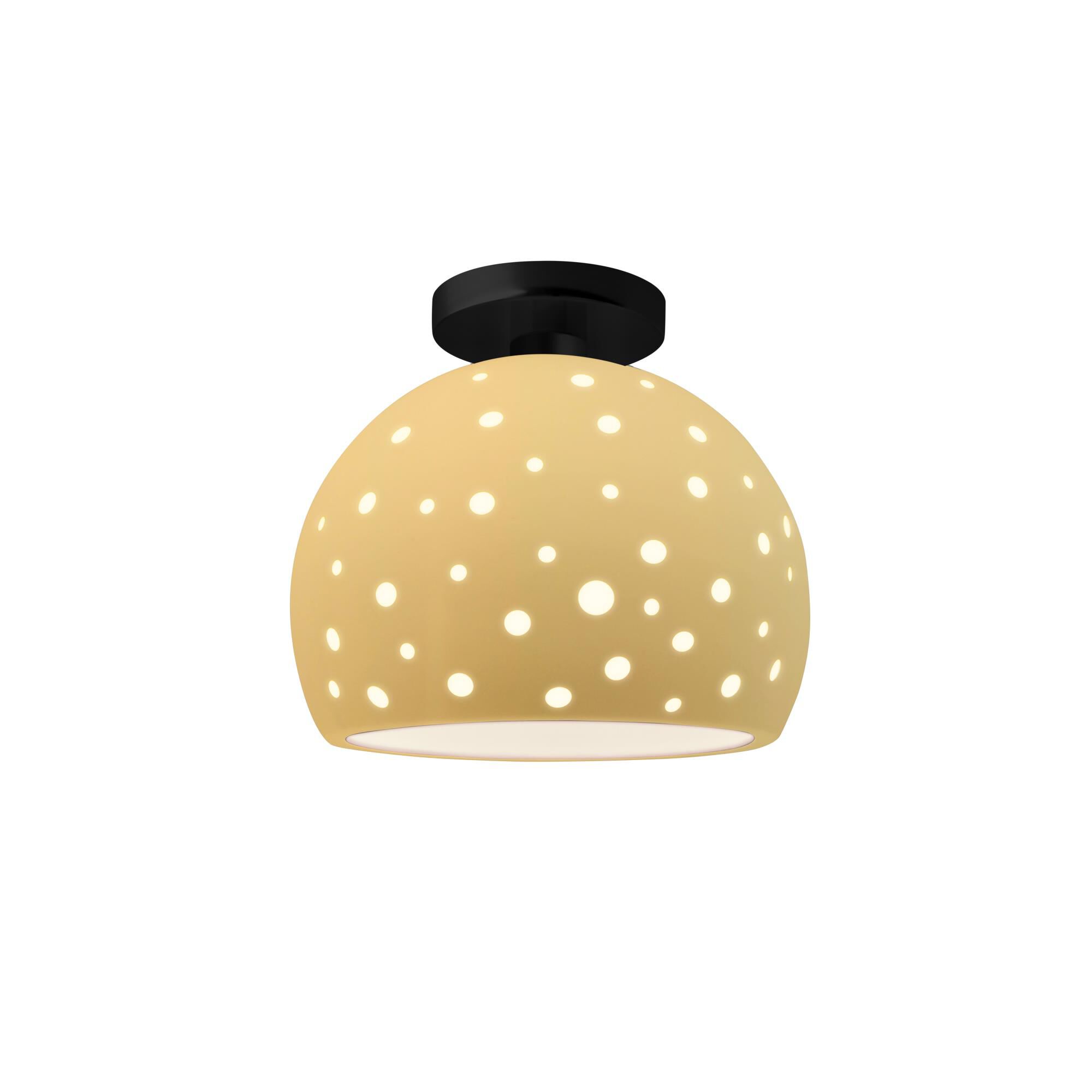 Perforated Globe 10 Inch Semi Flush Mount by Justice Design Group