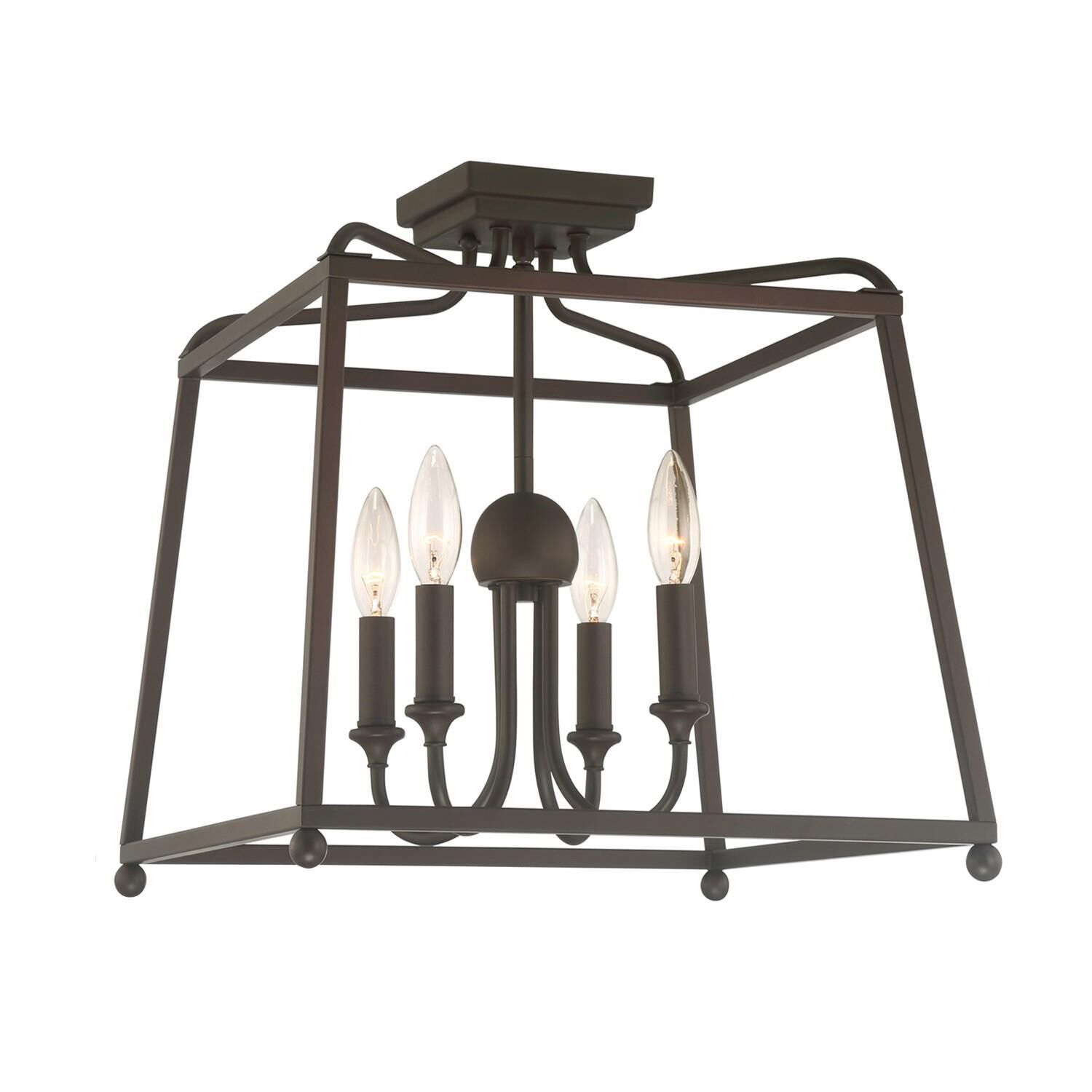 Shown in Dark Bronze finish and Flax Textured Fabric glass and Flax Textured Fabric shade