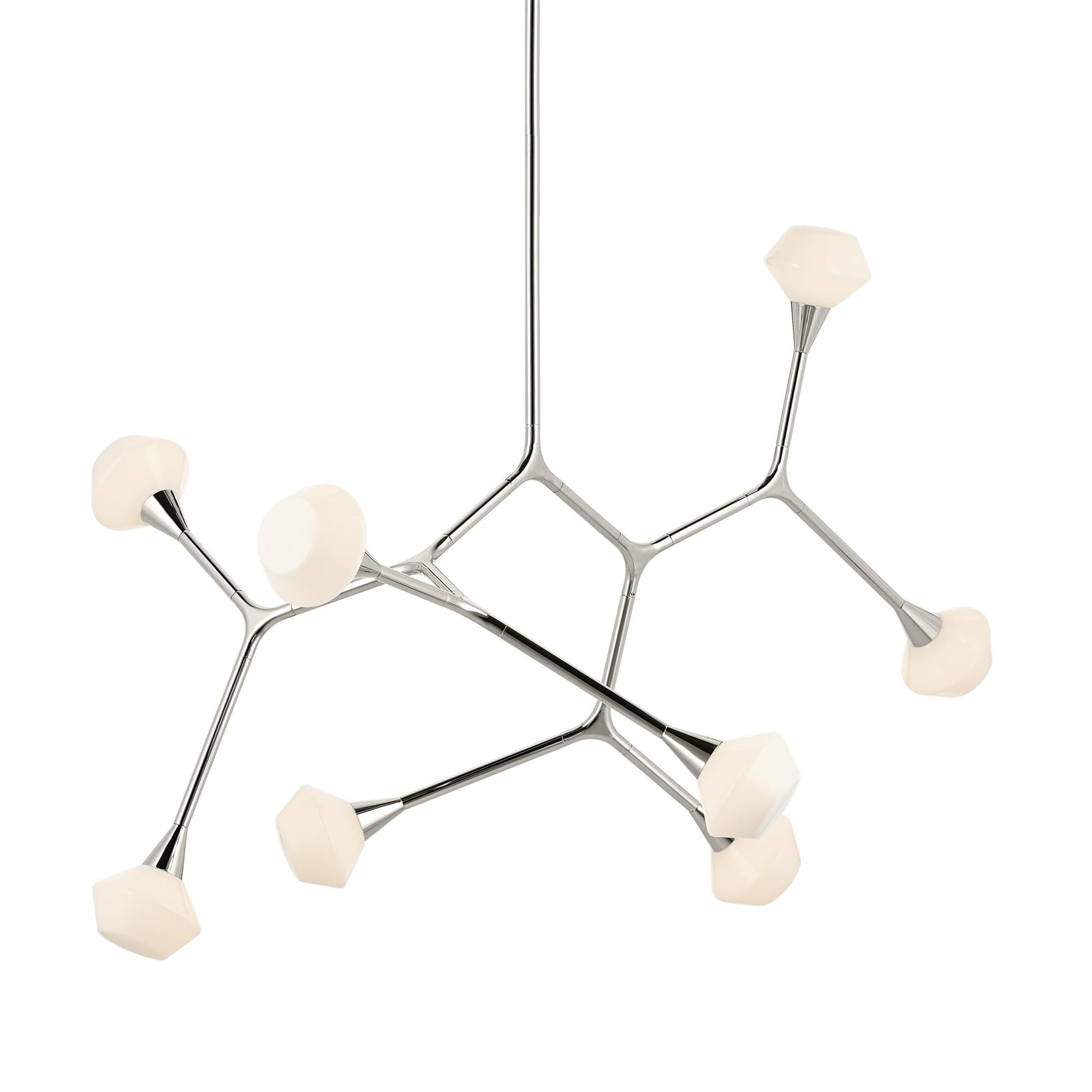 Shown in Polished Nickel finish and Opal glass