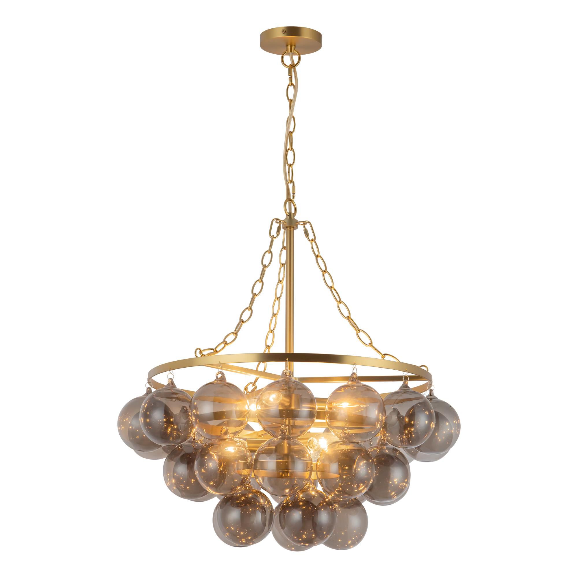 Shown in Brushed Gold finish and Smoked glass