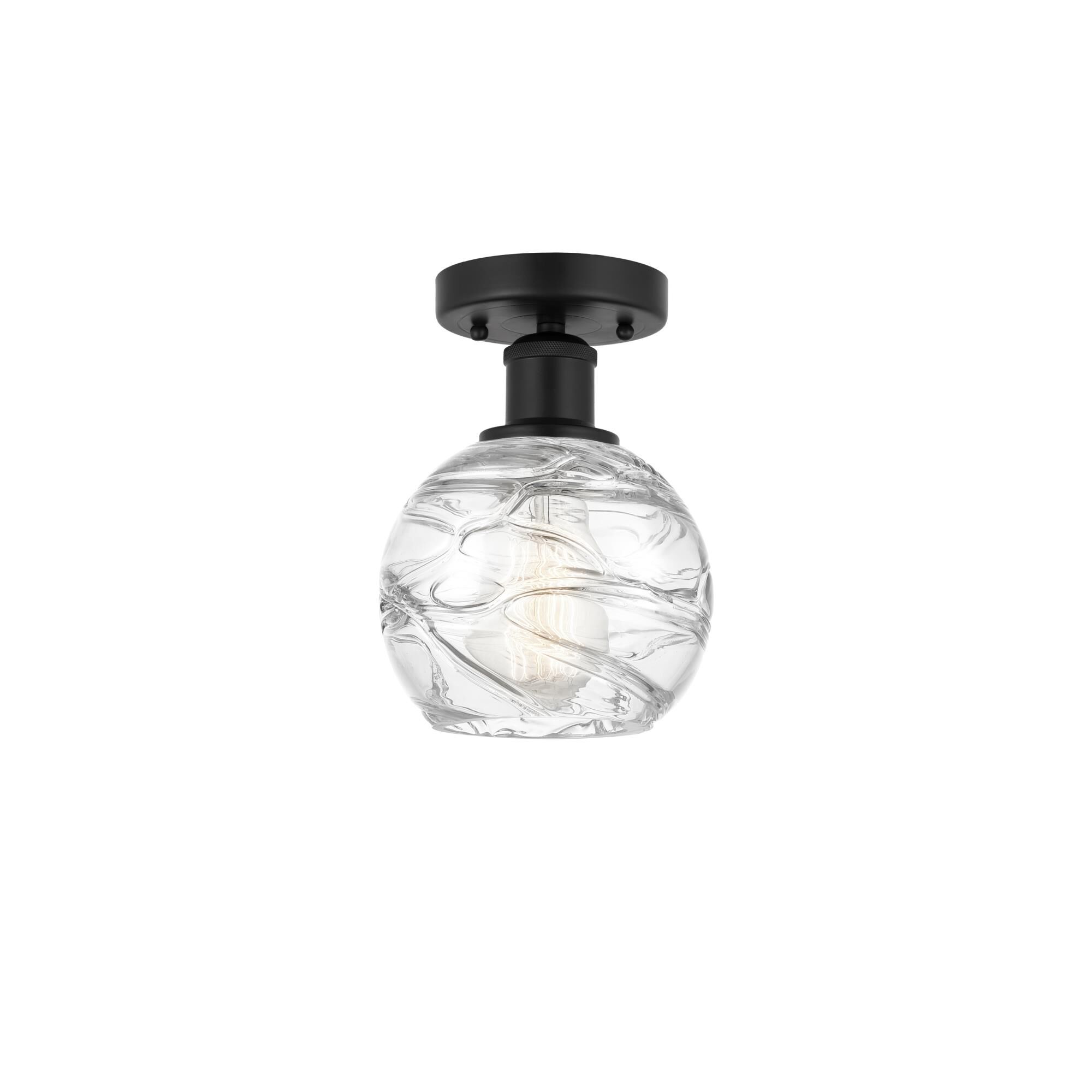 Bruno Marashlian Athens Deco Swirl 6 Inch 1 Light Semi Flush Mount by Innovations Lighting